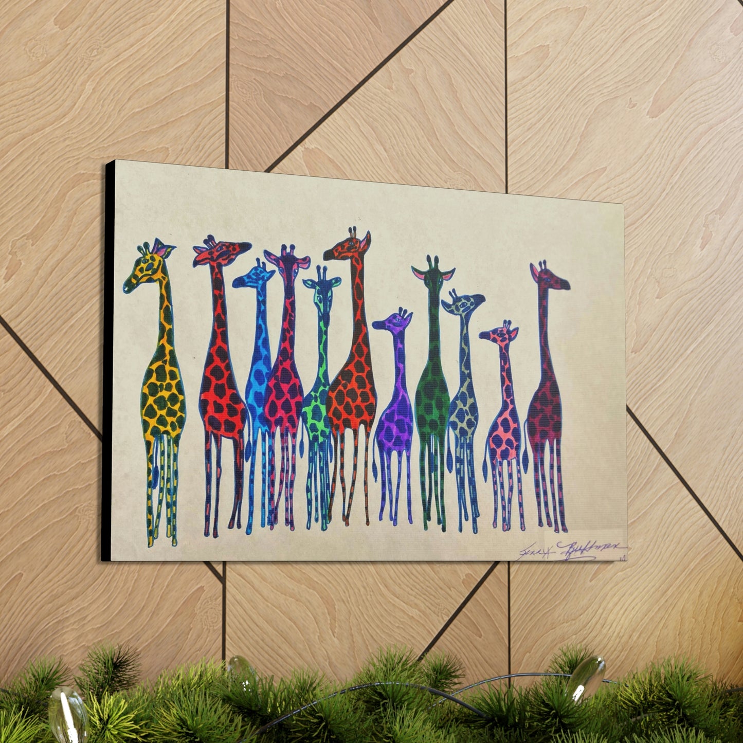 Sorority Giraffe Fashion, Abstract, Surreal, Friendship, Inspiration Wall Art