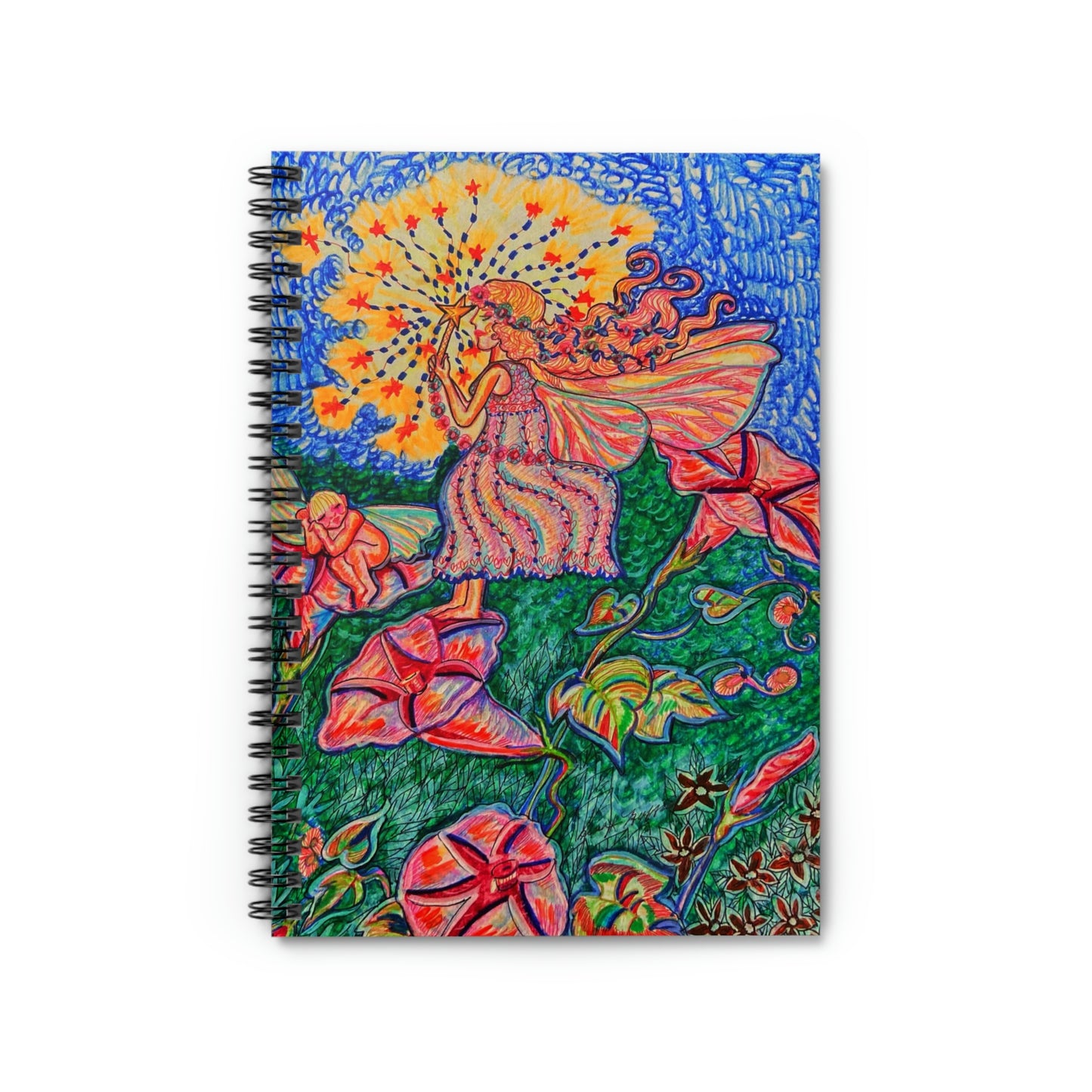 Abstract, Surreal Fairy Spiral Notebook - Ruled Line