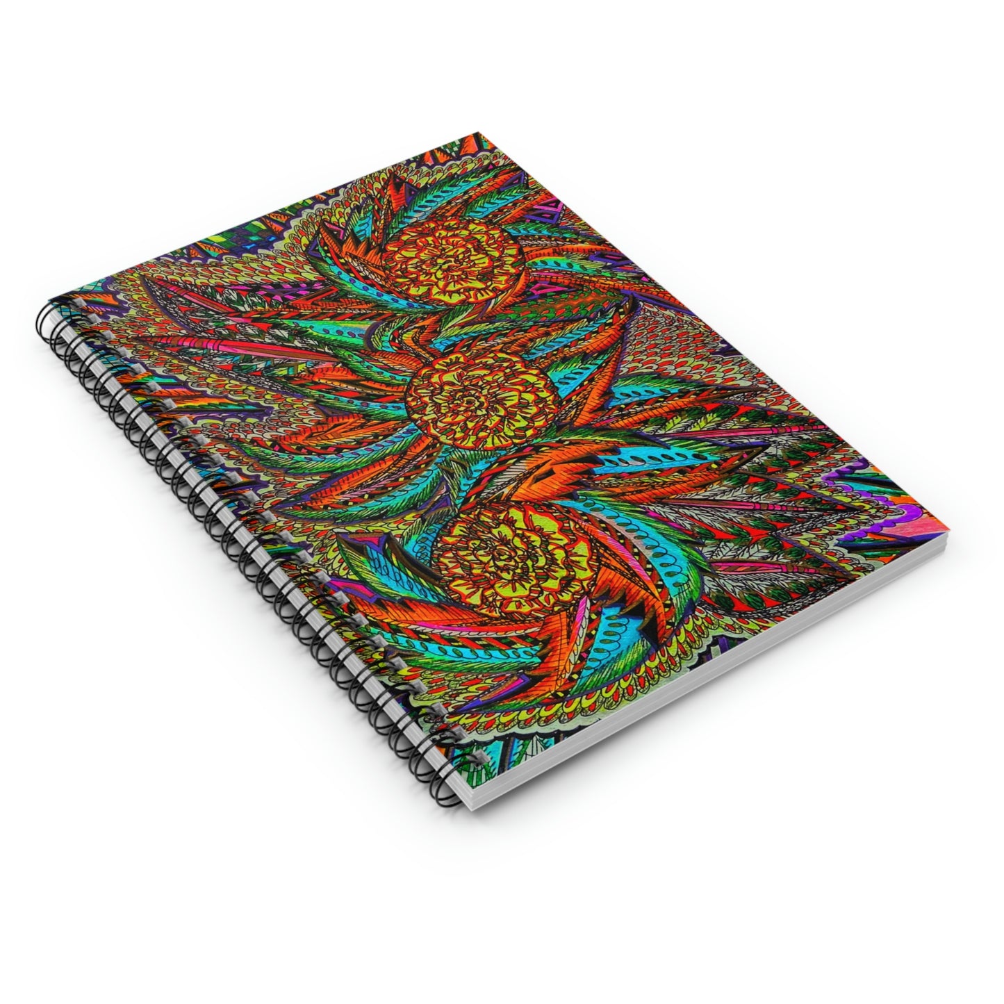 Abstract, Surreal, Floral Art Spiral Notebook - Ruled Line