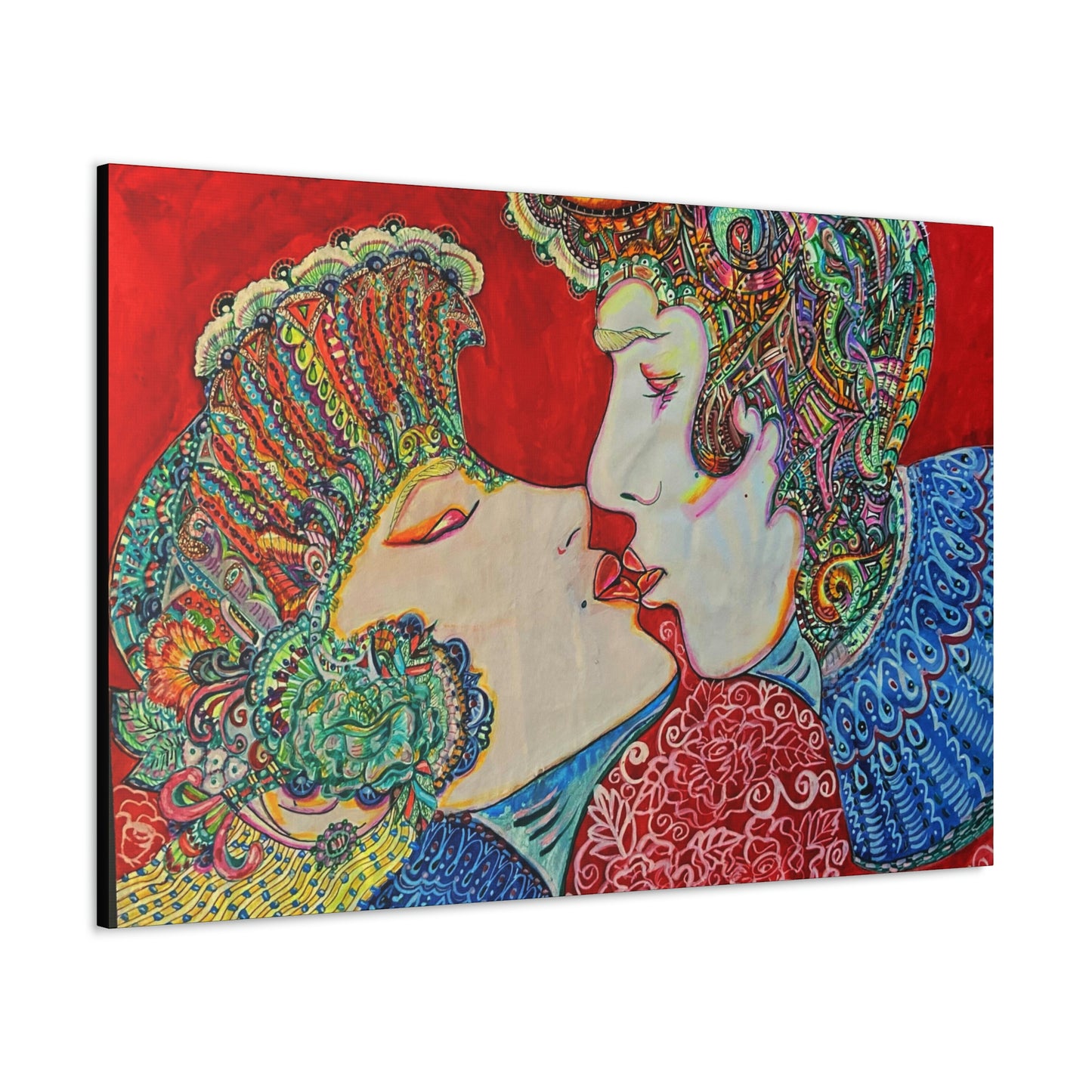 Romantic Kiss Fashion, Abstract, Surreal, Friendship, Inspiration Wall Art