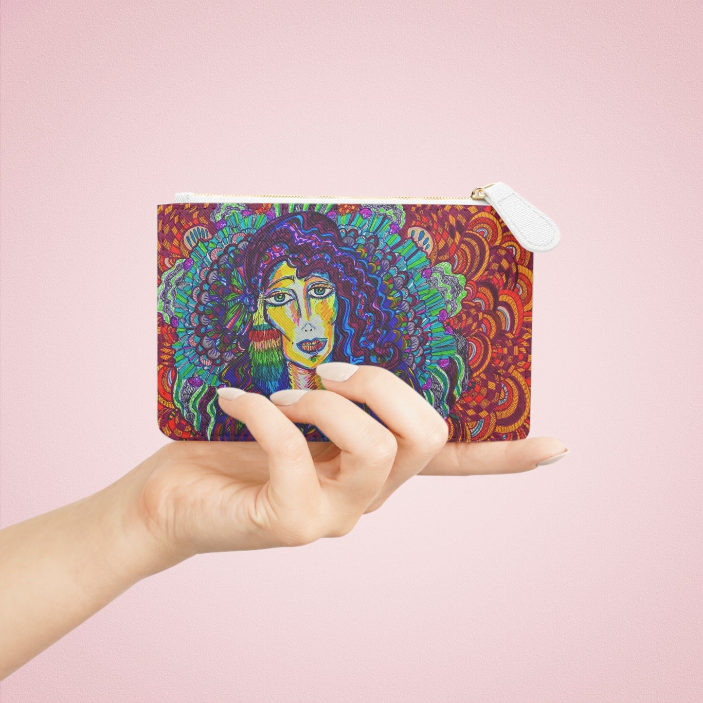 Abstract Surreal Mini Clutch Bag, Bridal Clutch Purse, Designer Party Clutch, Modern Evening Clutch, Wristlet Wallet for women, Evening Clutch Purse, gifts for her, gifts for bridesmaids, Bag, Bagging