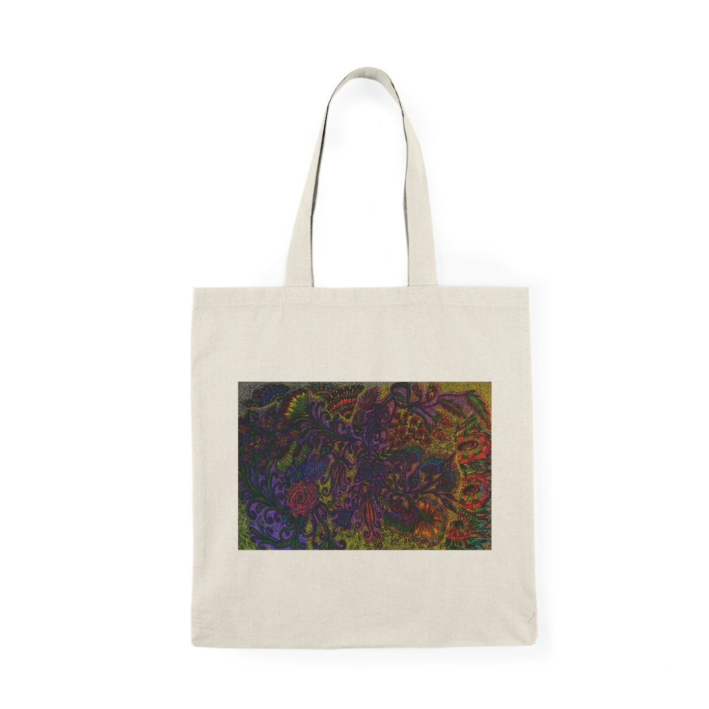 Abstract, Surreal Flower Natural Tote Bag, Aesthetic Canvas Bag Shopping Bag, Birthday Gift Bag, Bridal Gift Tote Bag, Library Bag.