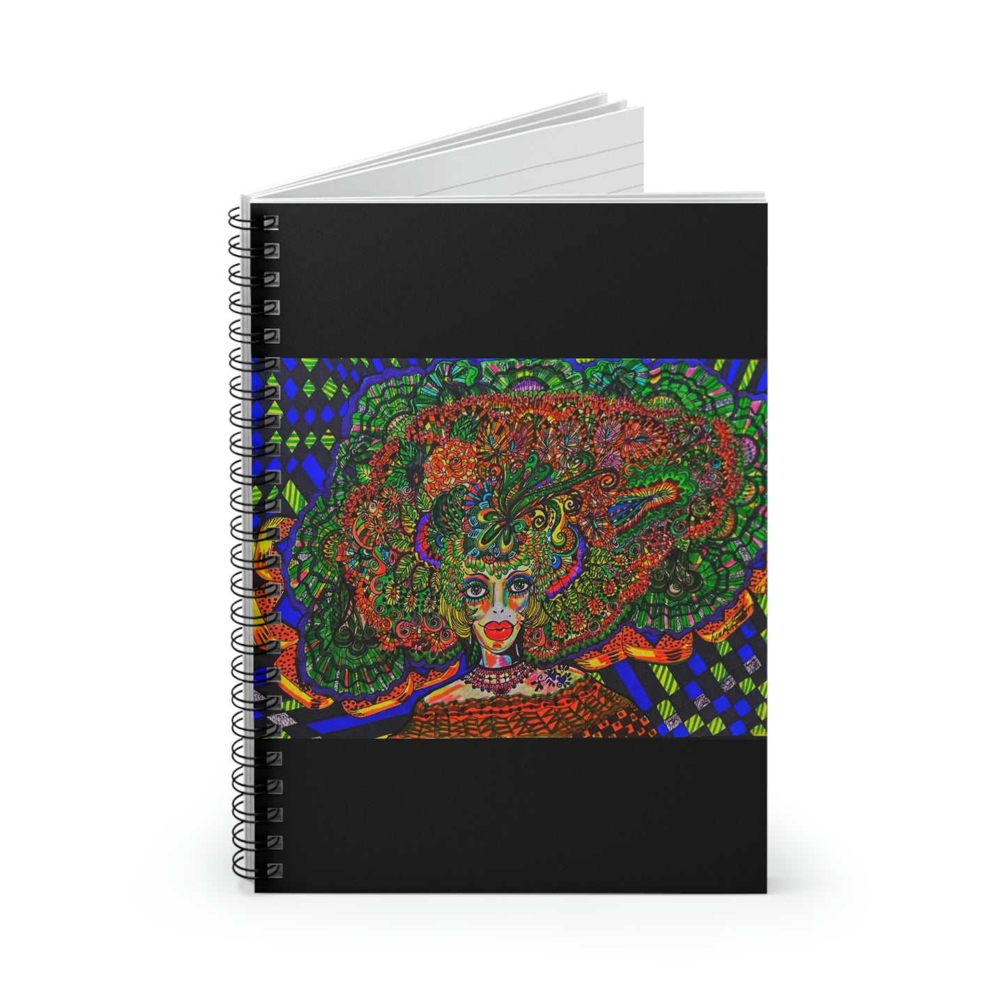 Abstract, Surreal Spiritual Designer Woman Spiral Notebook - Ruled Line