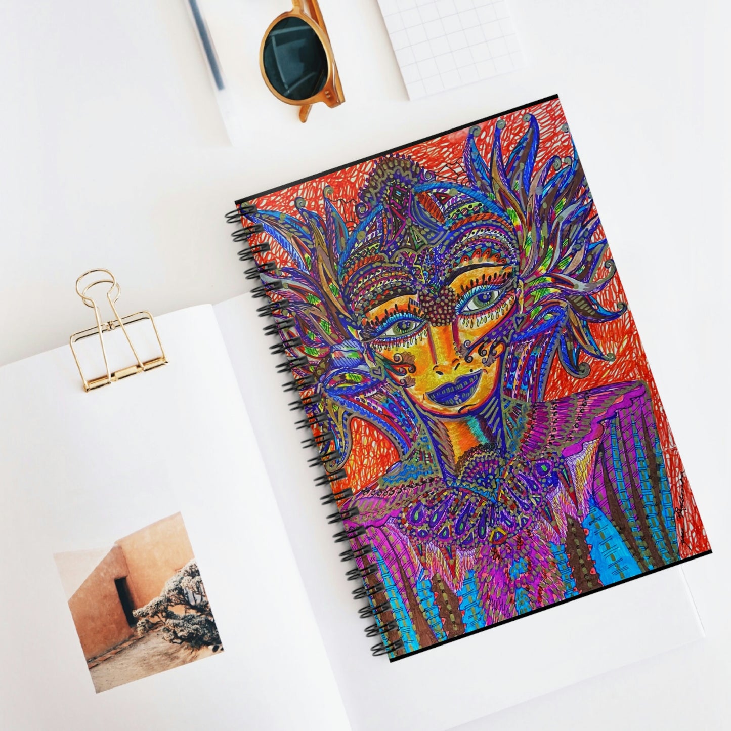 Abstract, Surreal Spiritual Guide Spiral Notebook - Ruled Line