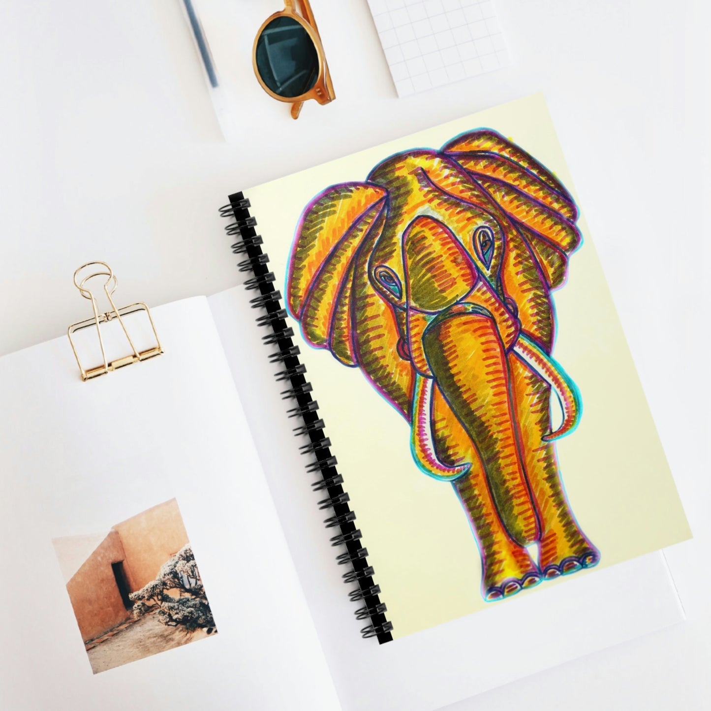 Abstract, Surreal Elephant Spiral Notebook - Ruled Line