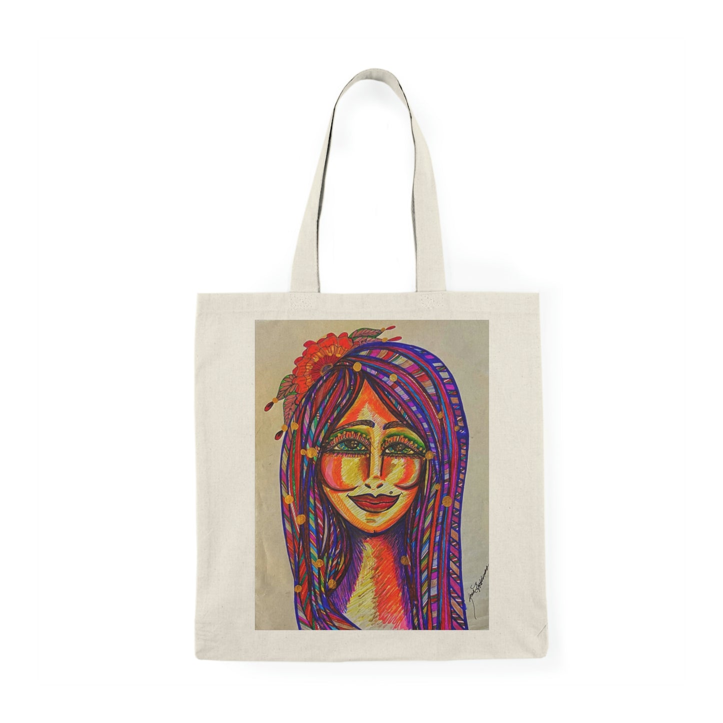 Abstract, Surreal Woman Natural Tote Bag, Aesthetic Canvas Bag Shopping Bag, Birthday Gift Bag, Bridal Gift Tote Bag, Library Bag.