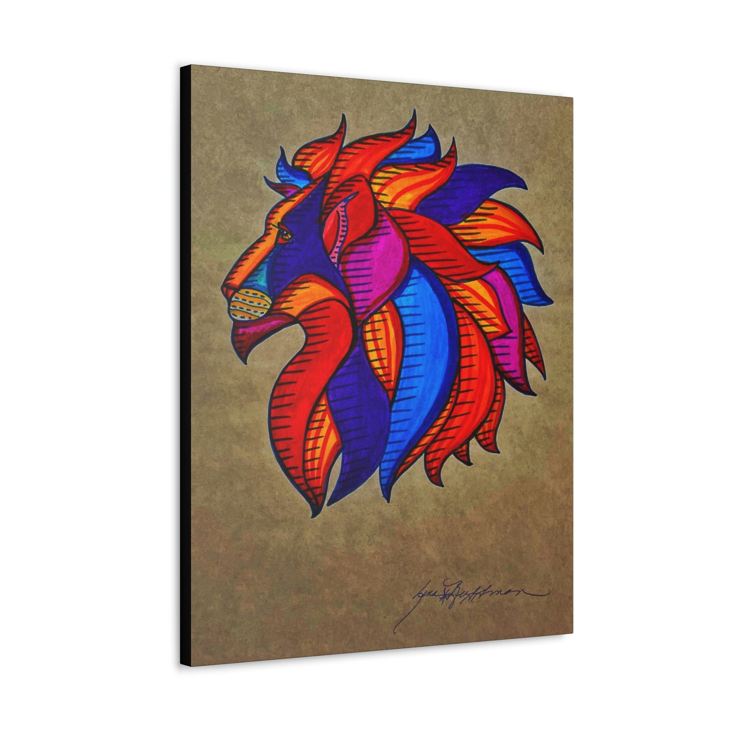 Prestigious Lion Fashion, Abstract, Surreal, Friendship, Inspiration Wall Art