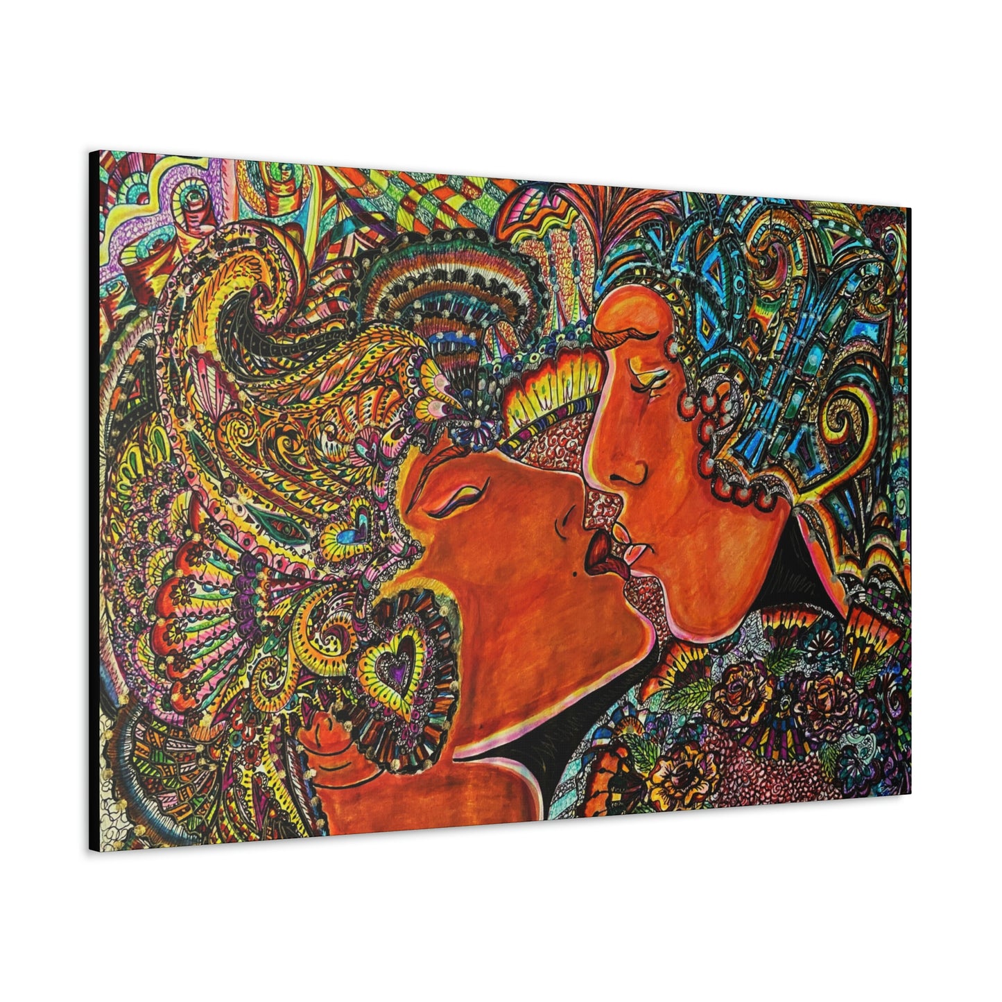 Romantic Kiss Fashion, Abstract, Surreal, Friendship, Inspiration Wall Art