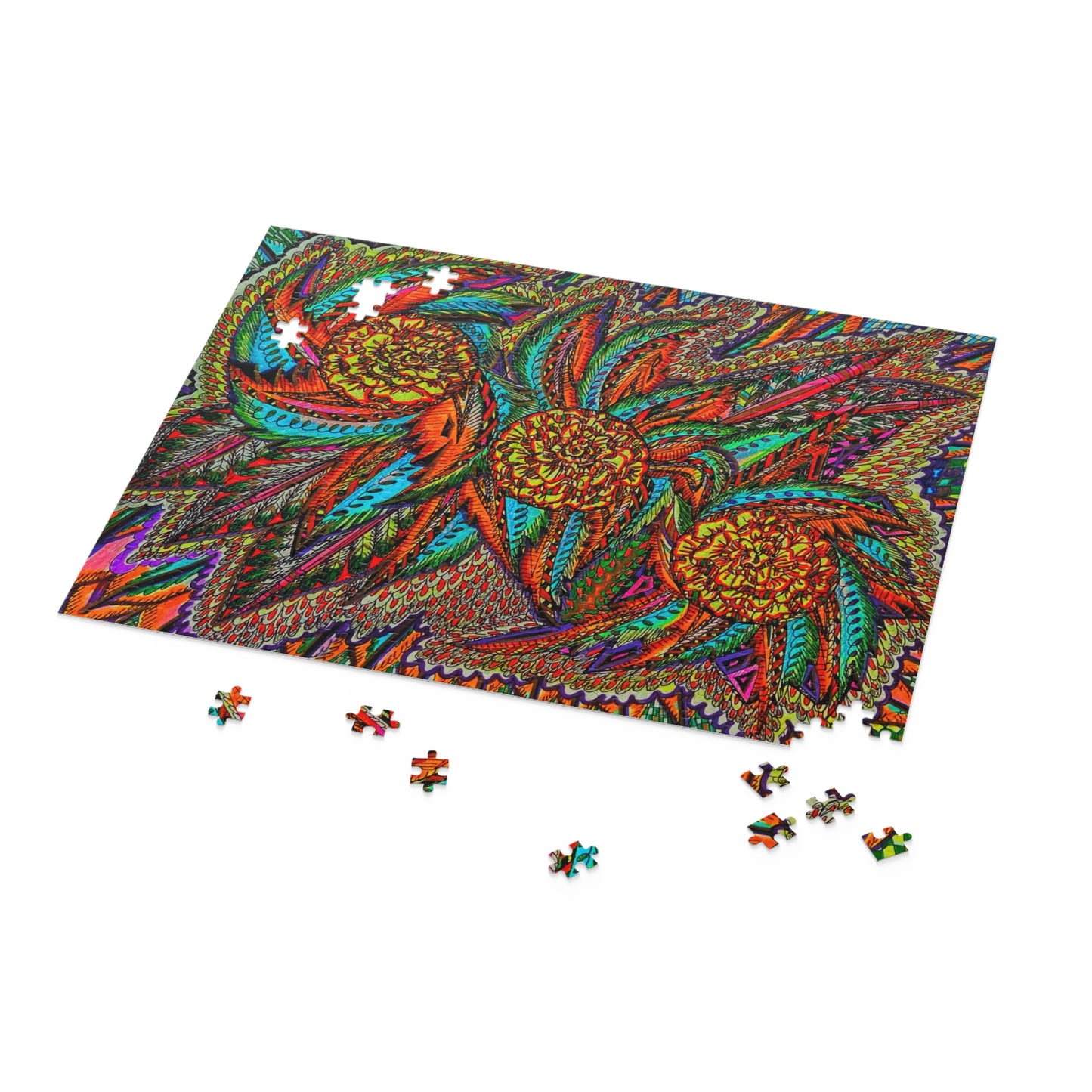 Floral Puzzle (120, 252, 500-Piece) Abstract Surreal JigSaw Puzzle, Birthday Gift, Gifts For Bridesmaids