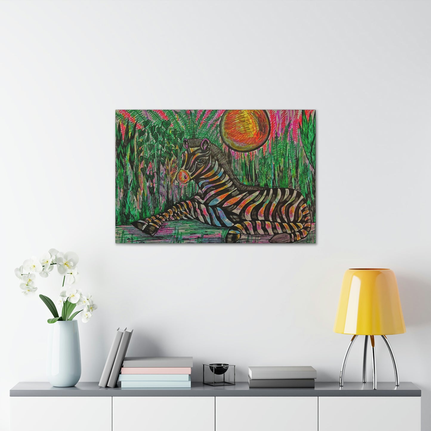 African Zebra Fashion, Abstract, Surreal, Friendship, Inspiration Wall Art