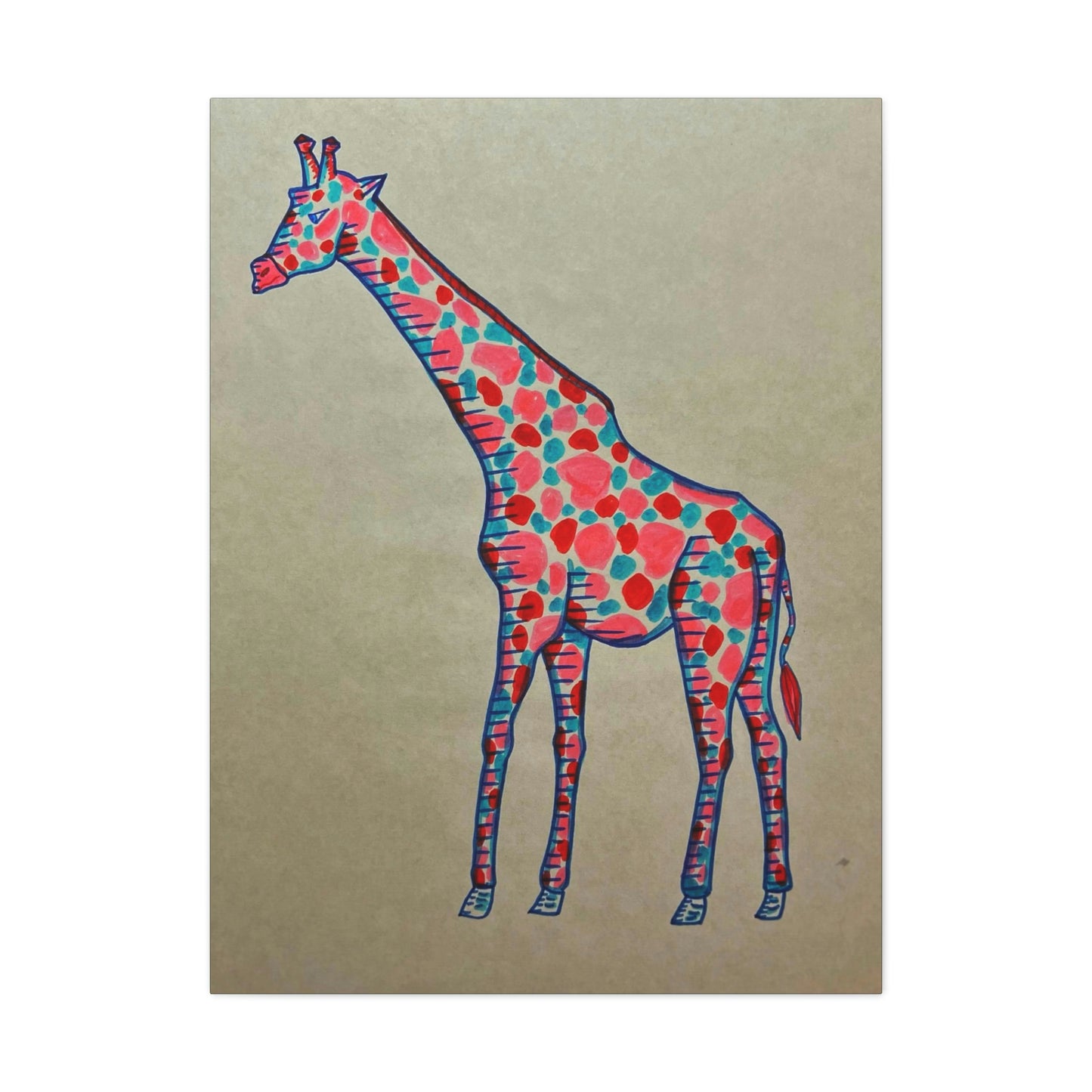 Moody Giraffe Fashion, Abstract, Surreal, Friendship, Inspiration Wall Art
