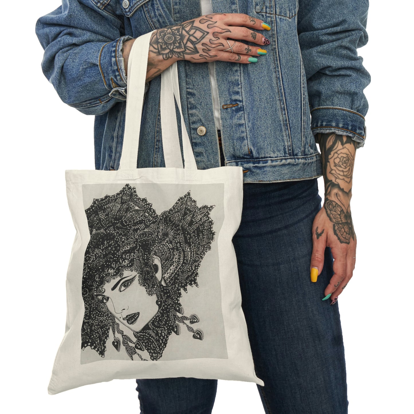 Abstract, Surreal Women Natural Tote Bag, Aesthetic Canvas Bag Shopping Bag, Birthday Gift Bag, Bridal Gift Tote Bag, Library Bag.