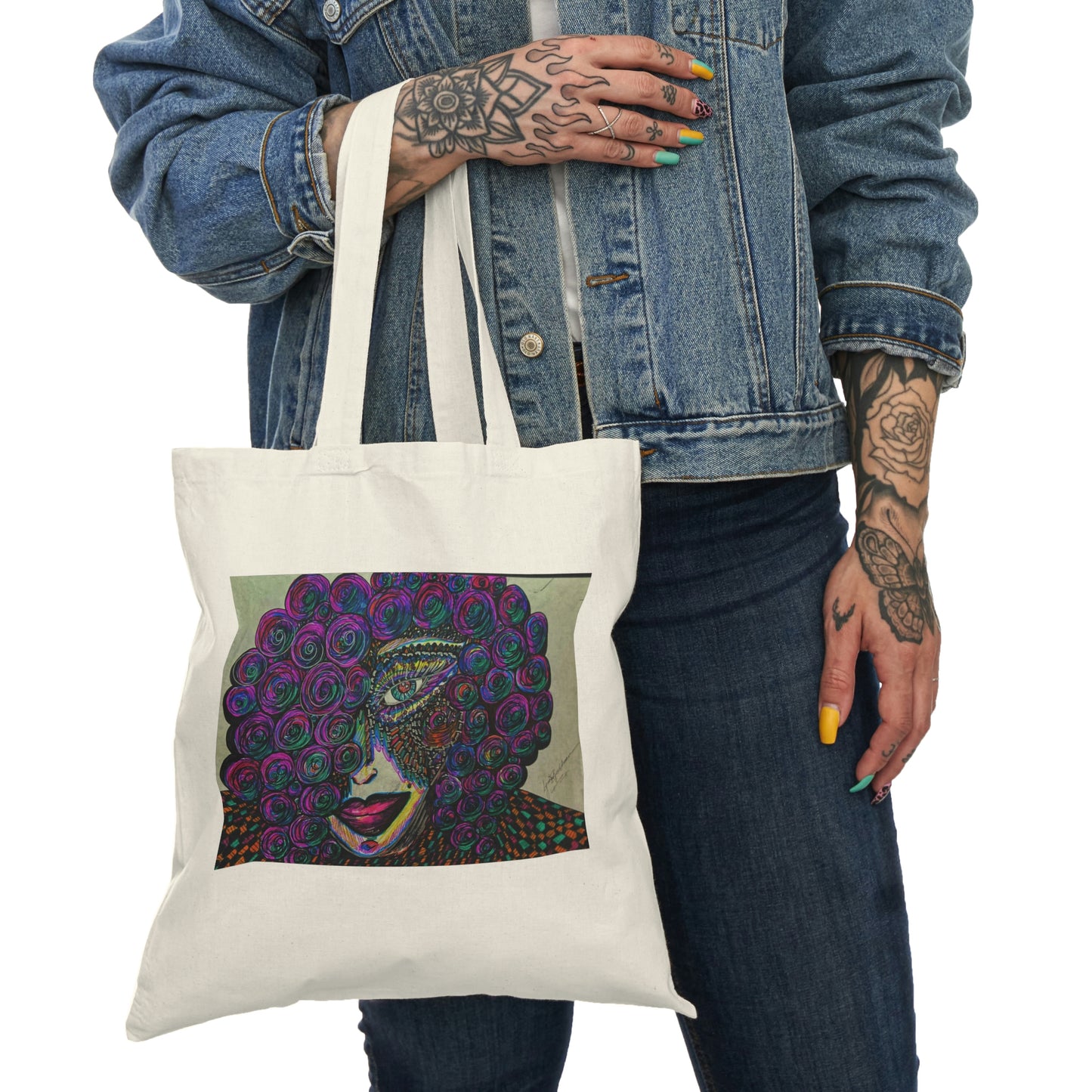 Abstract, Surreal Women Natural Tote Bag, Aesthetic Canvas Bag Shopping Bag, Birthday Gift Bag, Bridal Gift Tote Bag, Library Bag.