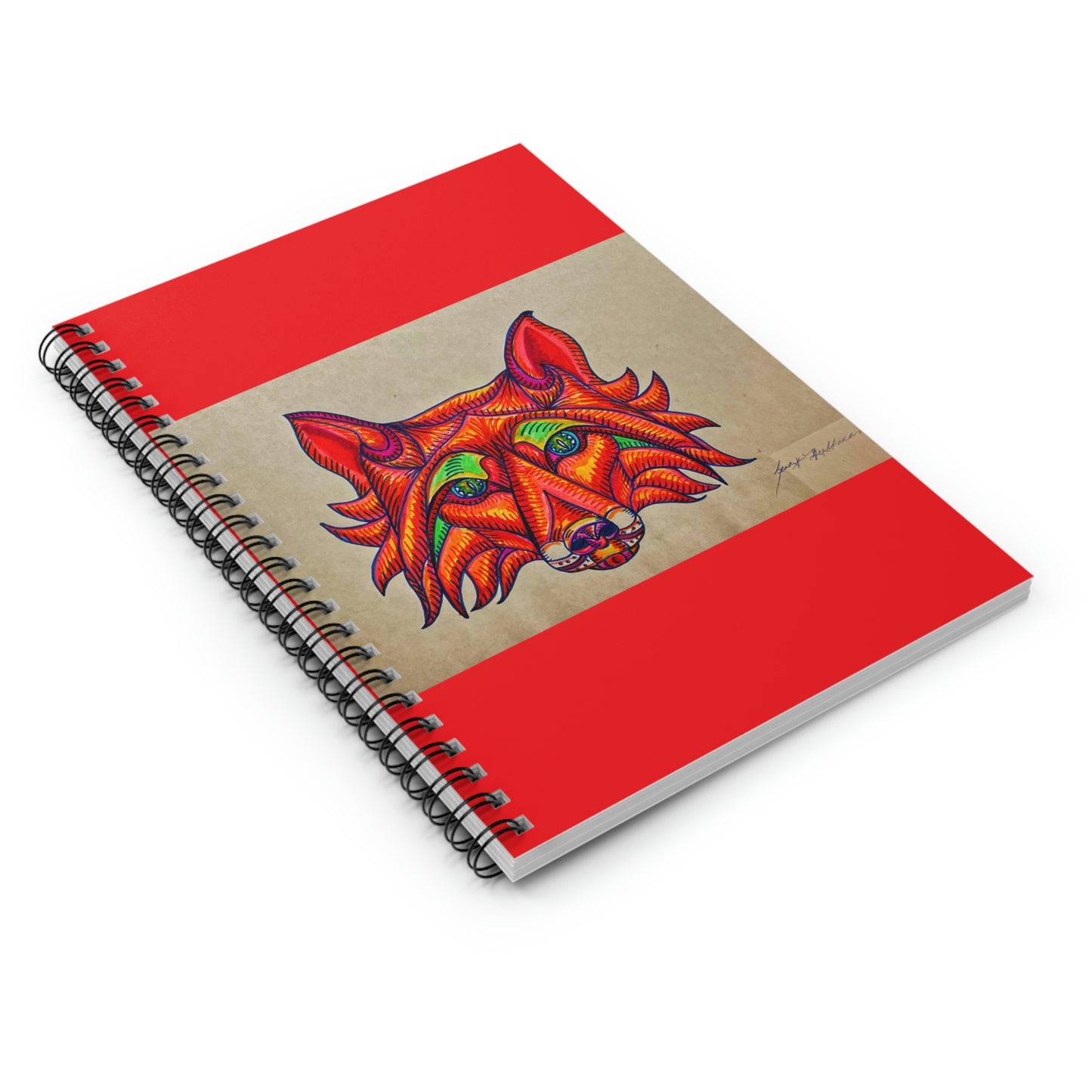 Abstract, Surreal, Fox Spiral Notebook - Ruled Line