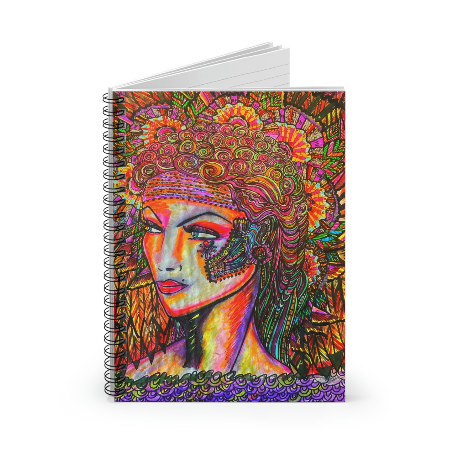 Abstract, Surreal Woman Spiral Notebook - Ruled Line