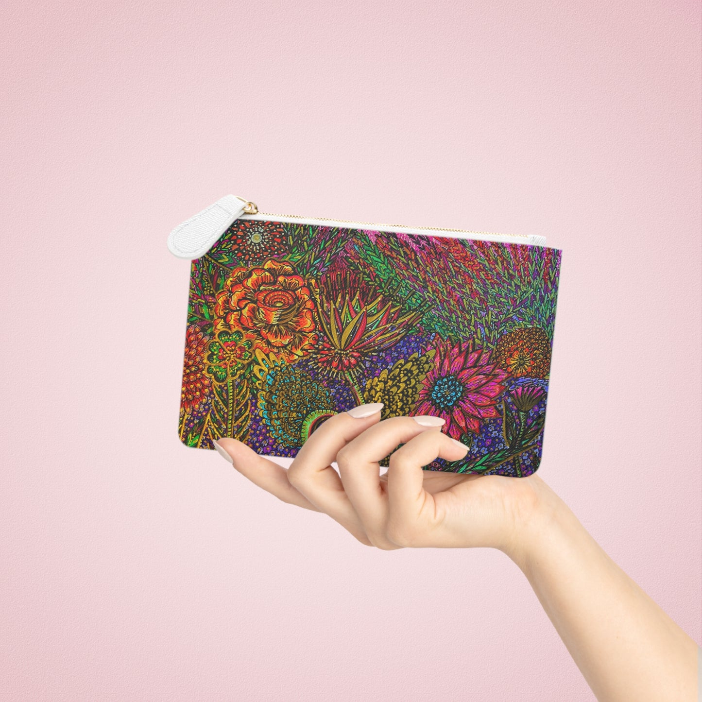 Abstract Surreal Floral Mini Clutch Bag, Bridal Clutch Purse, Designer Party Clutch, Modern Evening Clutch, Wristlet Wallet for women, Evening Clutch Purse, gifts for her, gifts for bridesmaids, Bag, Bagging