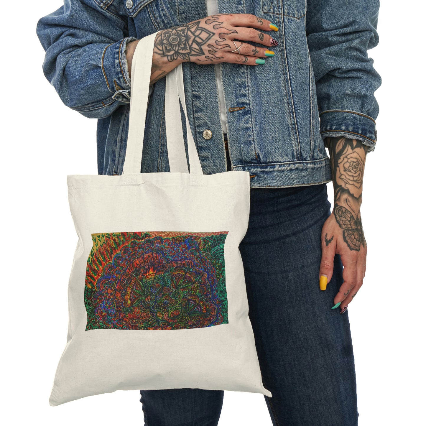 Abstract, Surreal Natural Tote Bag, Aesthetic Canvas Bag Shopping Bag, Birthday Gift Bag, Bridal Gift Tote Bag, Library Bag.