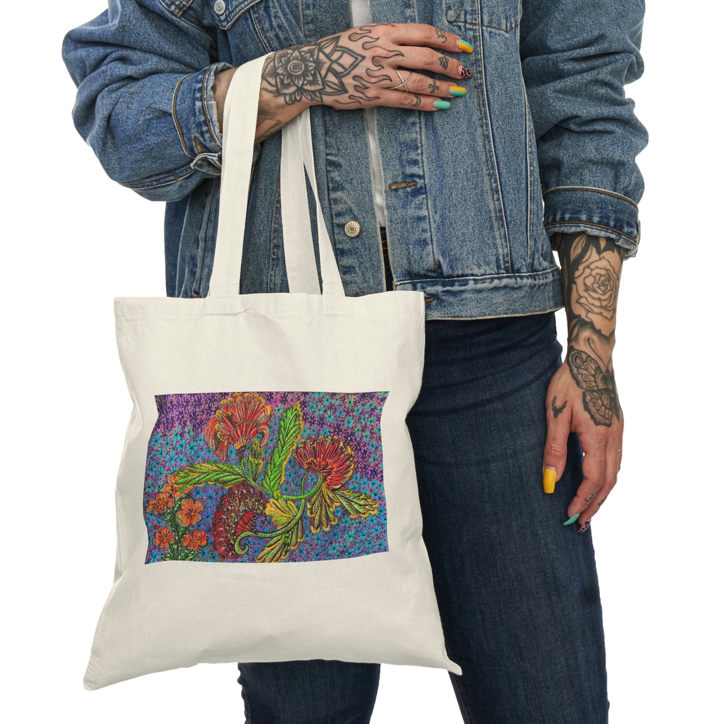 Abstract, Surreal, Floral, Natural Tote Bag, Aesthetic Canvas Bag Shopping Bag, Birthday Gift Bag, Bridal Gift Tote Bag, Library Bag.