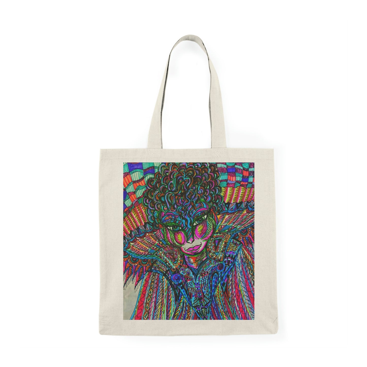 Abstract, Surreal Angel Natural Tote Bag, Aesthetic Canvas Bag Shopping Bag, Birthday Gift Bag, Bridal Gift Tote Bag, Library Bag.