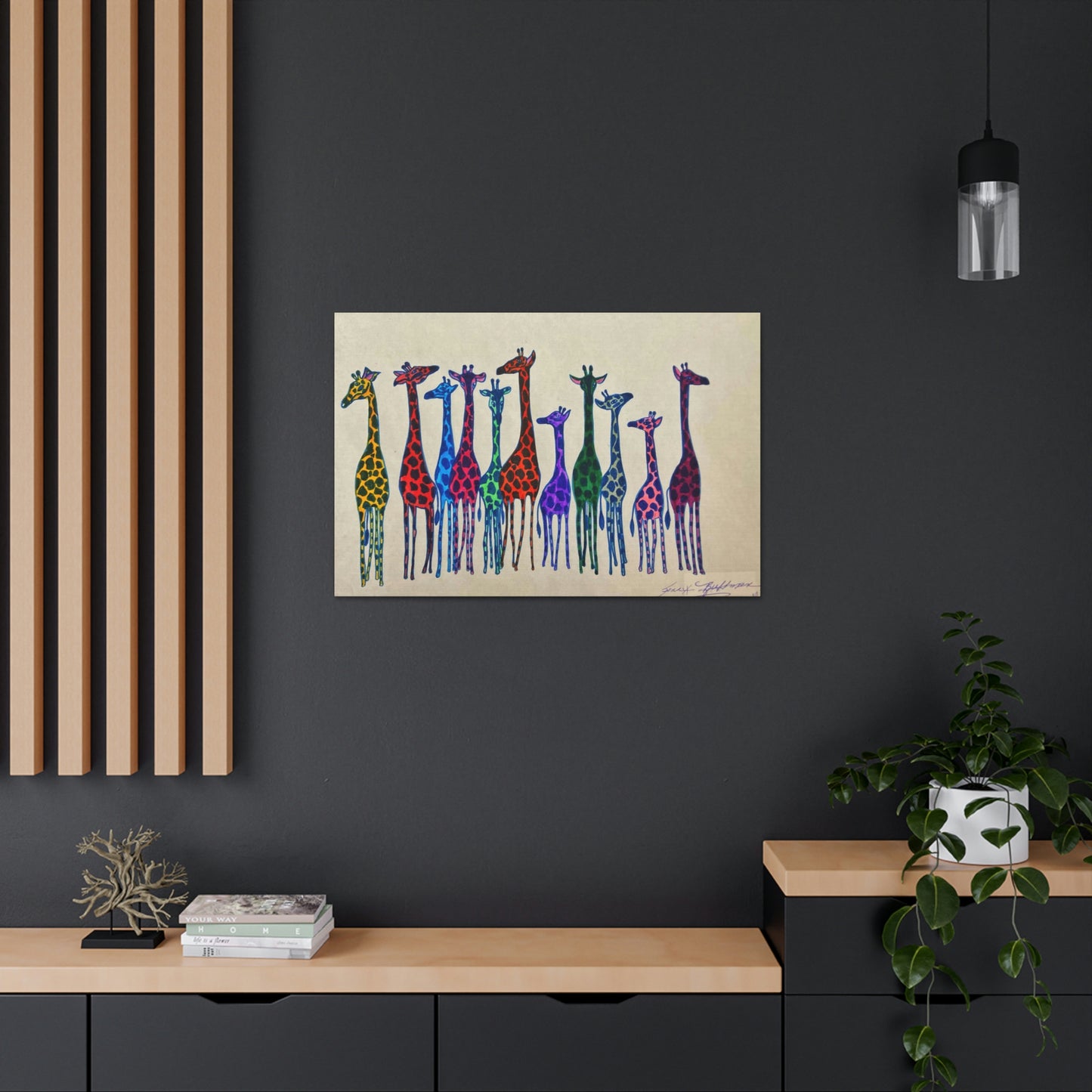 Sorority Giraffe Fashion, Abstract, Surreal, Friendship, Inspiration Wall Art