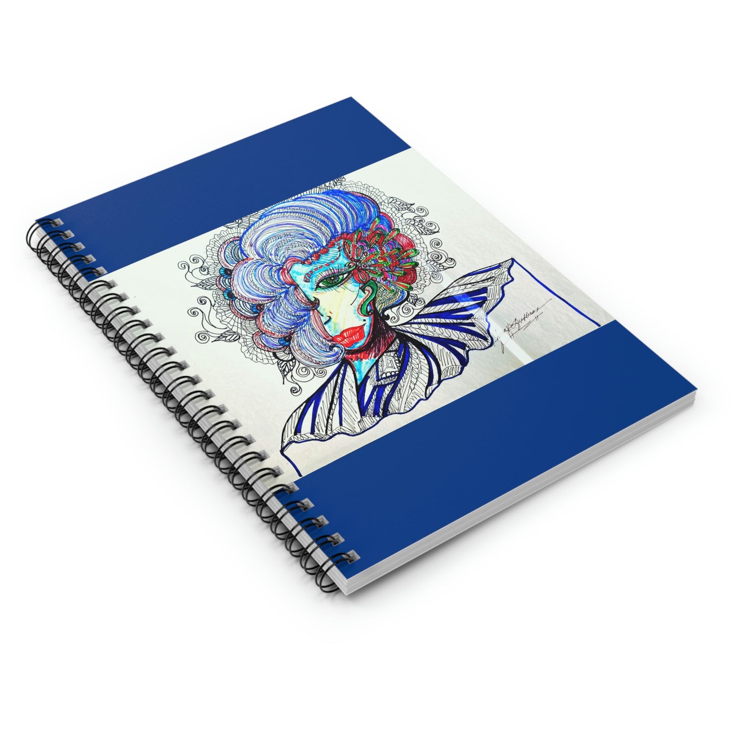 Abstract, Surreal Women's Beauty Spiral Notebook - Ruled Line