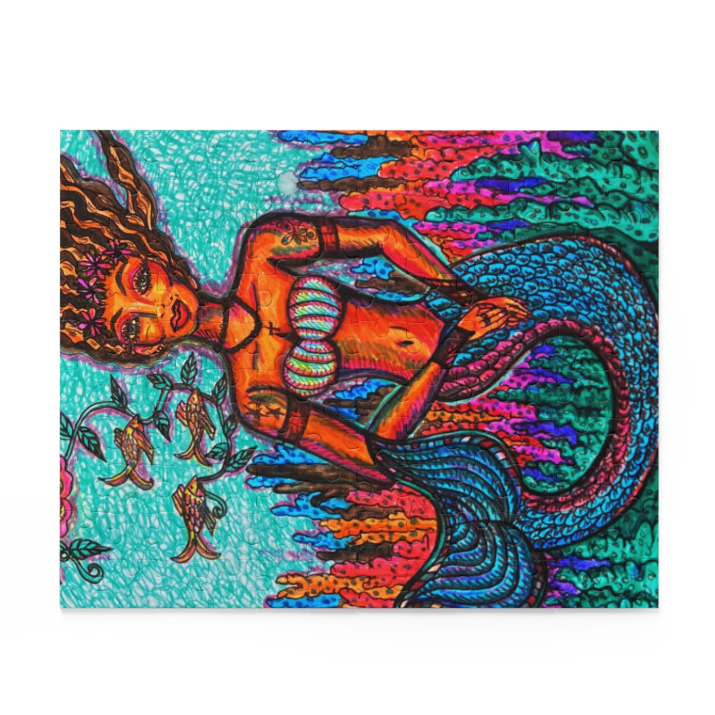 Abstract Surreal Underwater Mermaid Puzzle (120, 252, 500-Piece)JigSaw Puzzle, Birthday Gift, Gifts For Bridesmaids