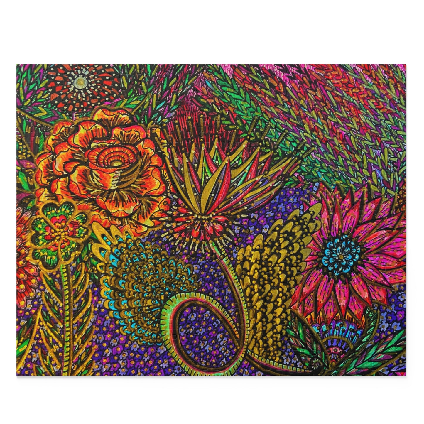 Floral Puzzle (120, 252, 500-Piece)Abstract Surreal JigSaw Puzzle, Birthday Gift, Gifts For Bridesmaids