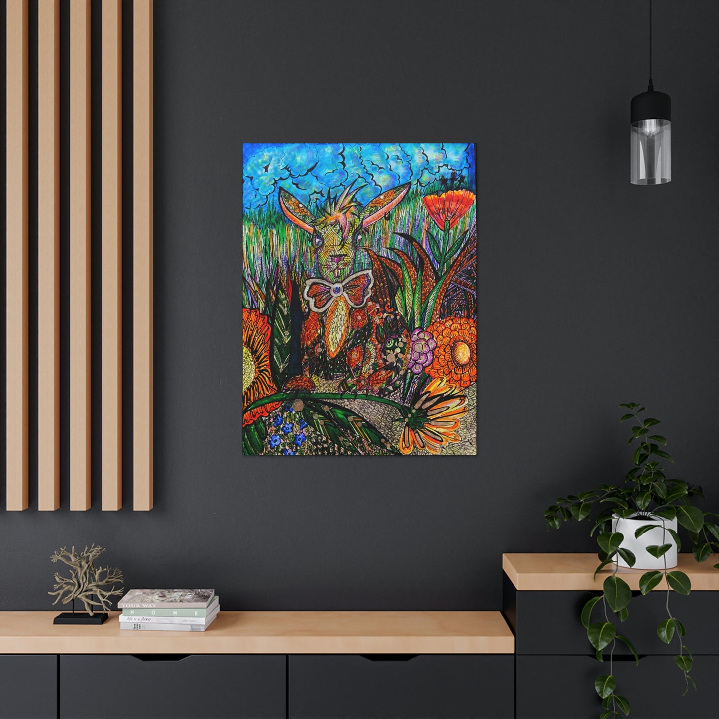 Bunny Rabbit Fashion, Abstract, Surreal, Friendship, Inspiration Wall Art