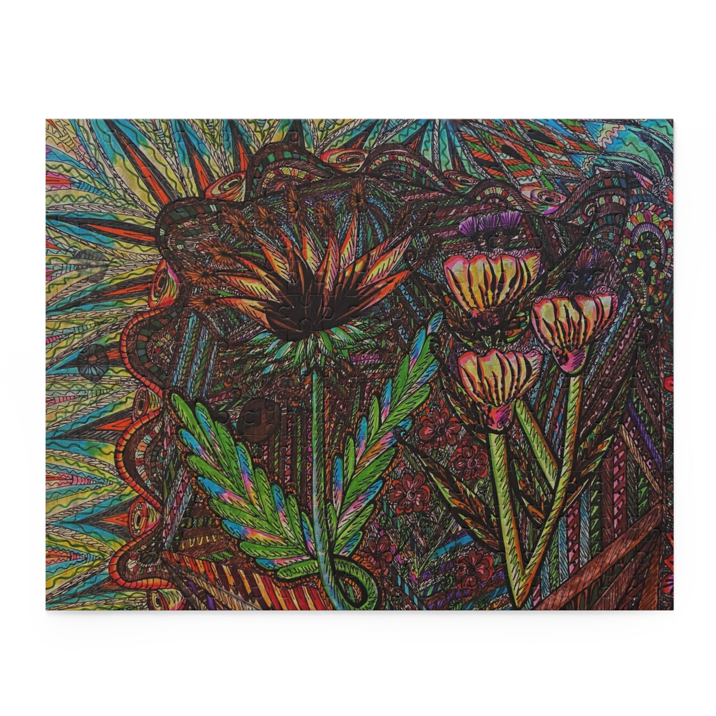 Abstract Surreal Floral Puzzle (120, 252, 500-Piece)JigSaw Puzzle, Birthday Gift, Gifts For Bridesmaids