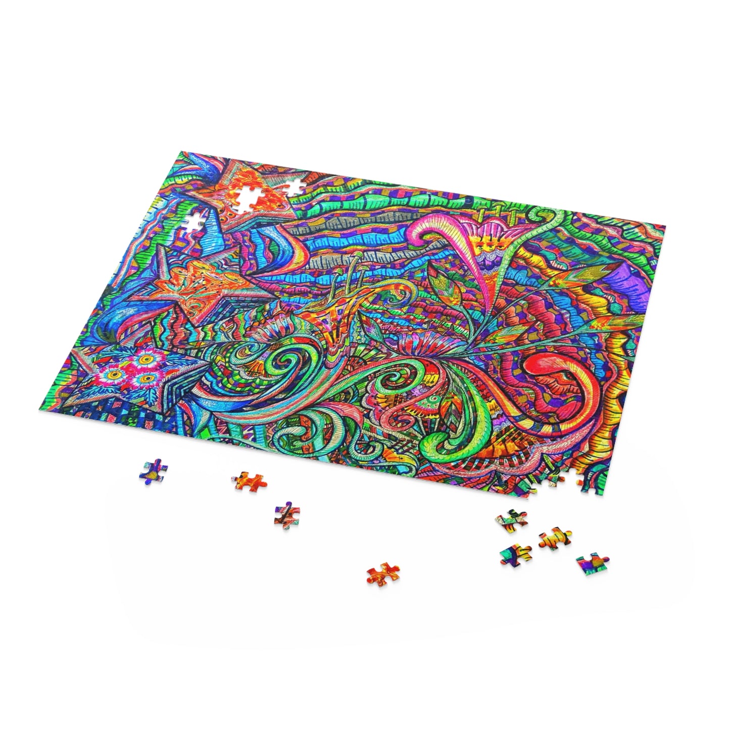 Abstract one of a kind Stars Puzzle (120, 252, 500-Piece)Abstract Surreal JigSaw Puzzle, Birthday Gift, Gifts For Bridesmaids