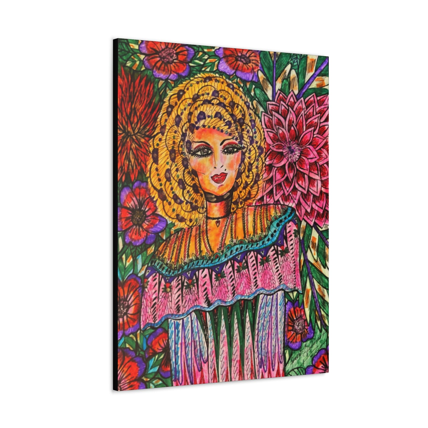 Abstract, Surreal, Funky Floral Woman, Friendship, Inspiration Wall Art