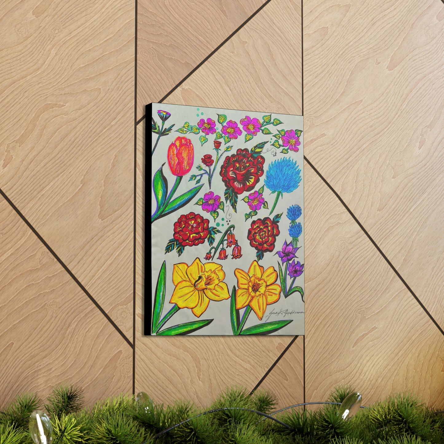 Flowers of Love, Fashion, Abstract, Surreal, Friendship, Inspiration Wall Art