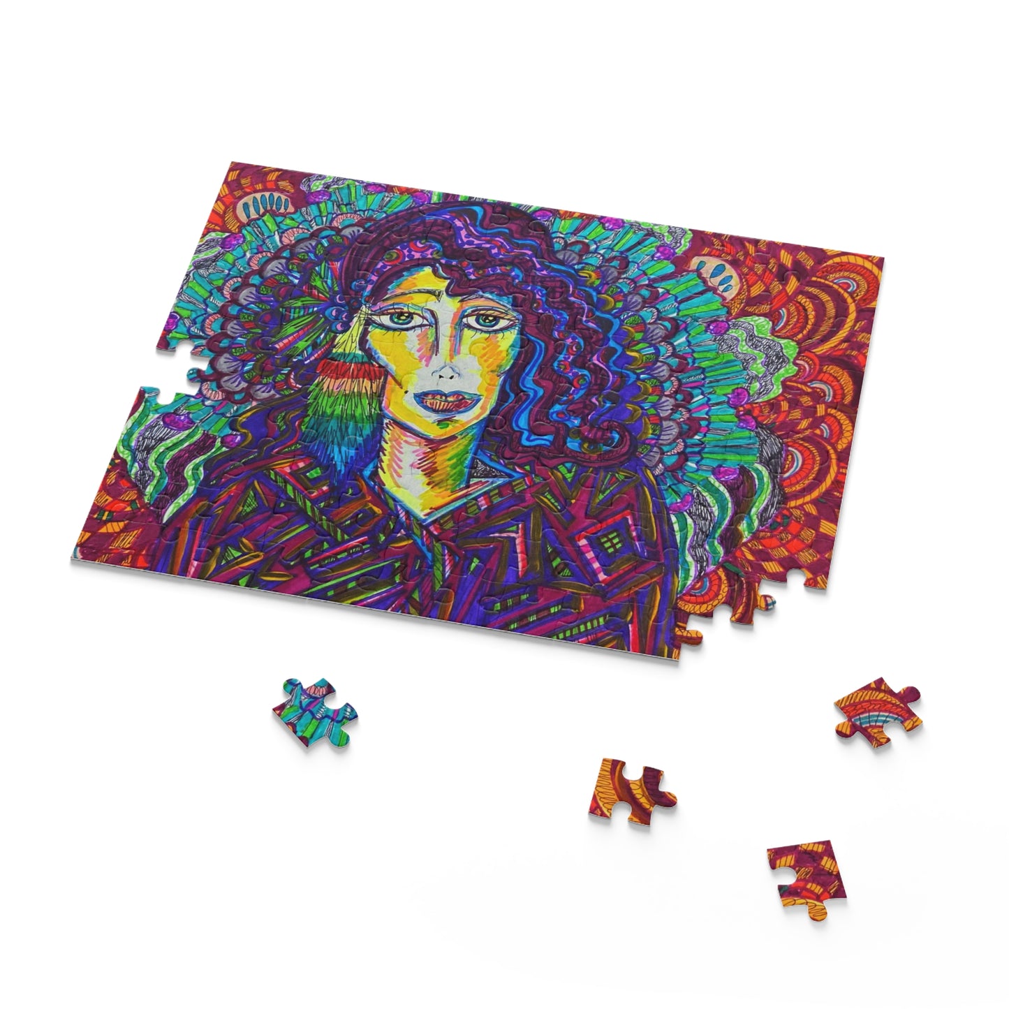 Abstract Surreal Spiritual Guide Puzzle (120, 252, 500-Piece)JigSaw Puzzle, Birthday Gift, Gifts For Bridesmaids