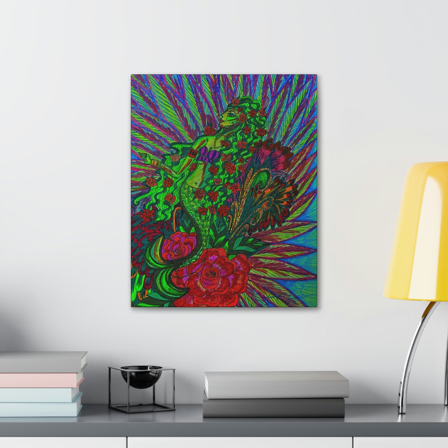 Green Mermaid, Fashion, Abstract, Friendship, Inspiration Wall Art
