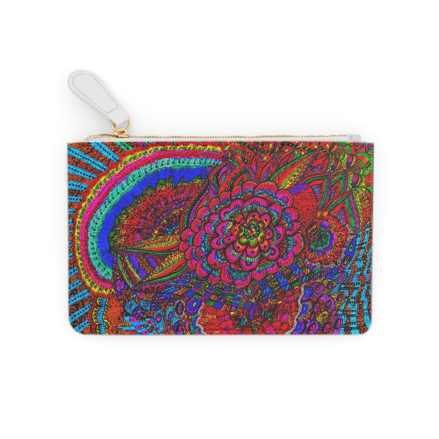 Abstract Surreal Floral Mini Clutch Bag, Bridal Clutch Purse, Designer Party Clutch, Modern Evening Clutch, Wristlet Wallet for women, Evening Clutch Purse, gifts for her, gifts for bridesmaids, Bag, Bagging