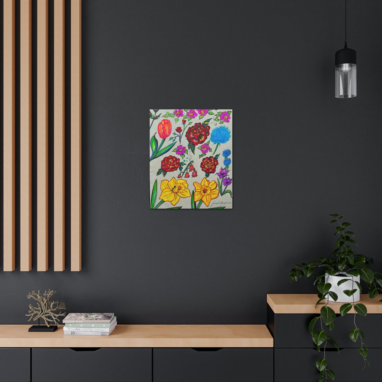 Flowers of Love, Fashion, Abstract, Surreal, Friendship, Inspiration Wall Art