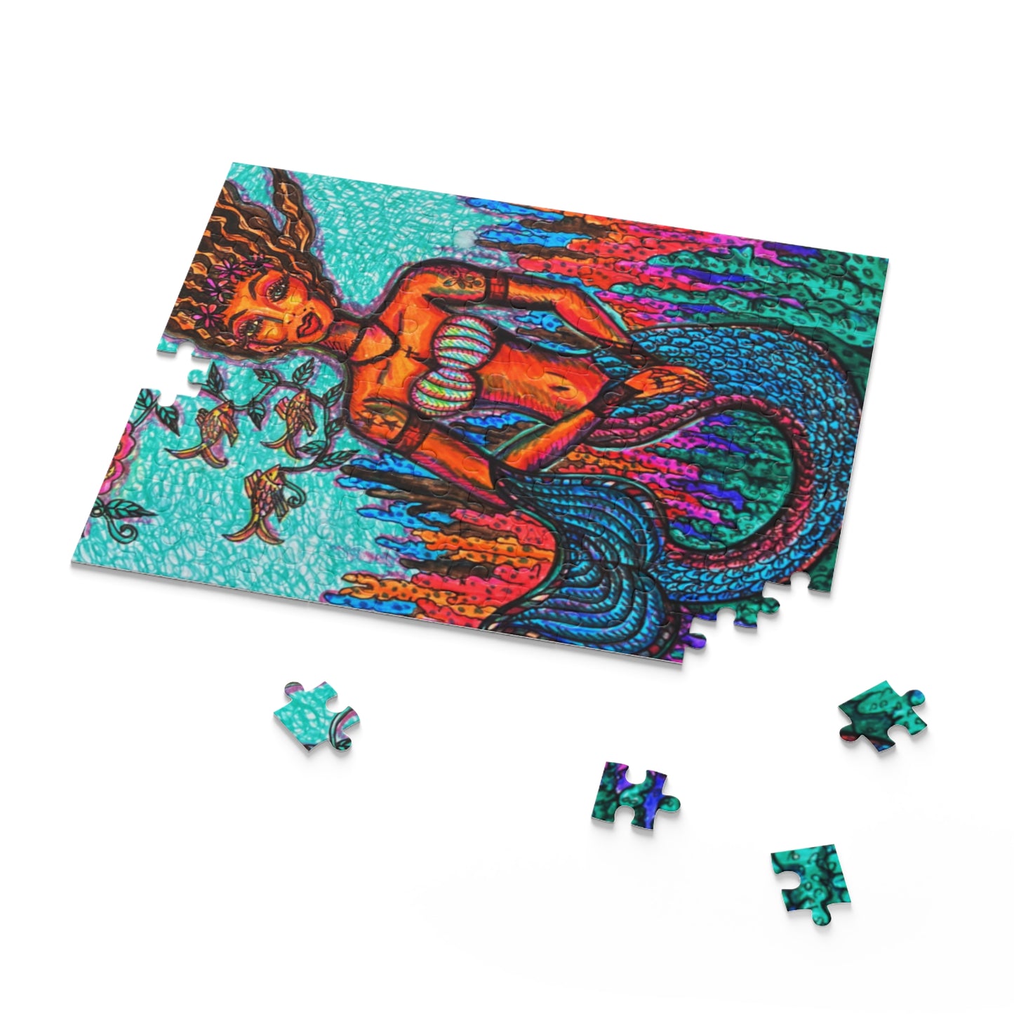 Abstract Surreal Underwater Mermaid Puzzle (120, 252, 500-Piece)JigSaw Puzzle, Birthday Gift, Gifts For Bridesmaids