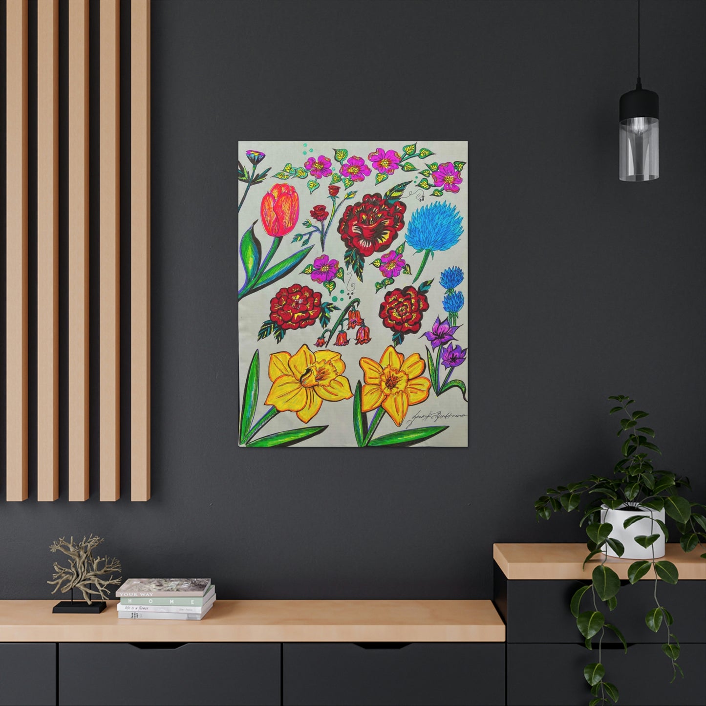 Flowers of Love, Fashion, Abstract, Surreal, Friendship, Inspiration Wall Art