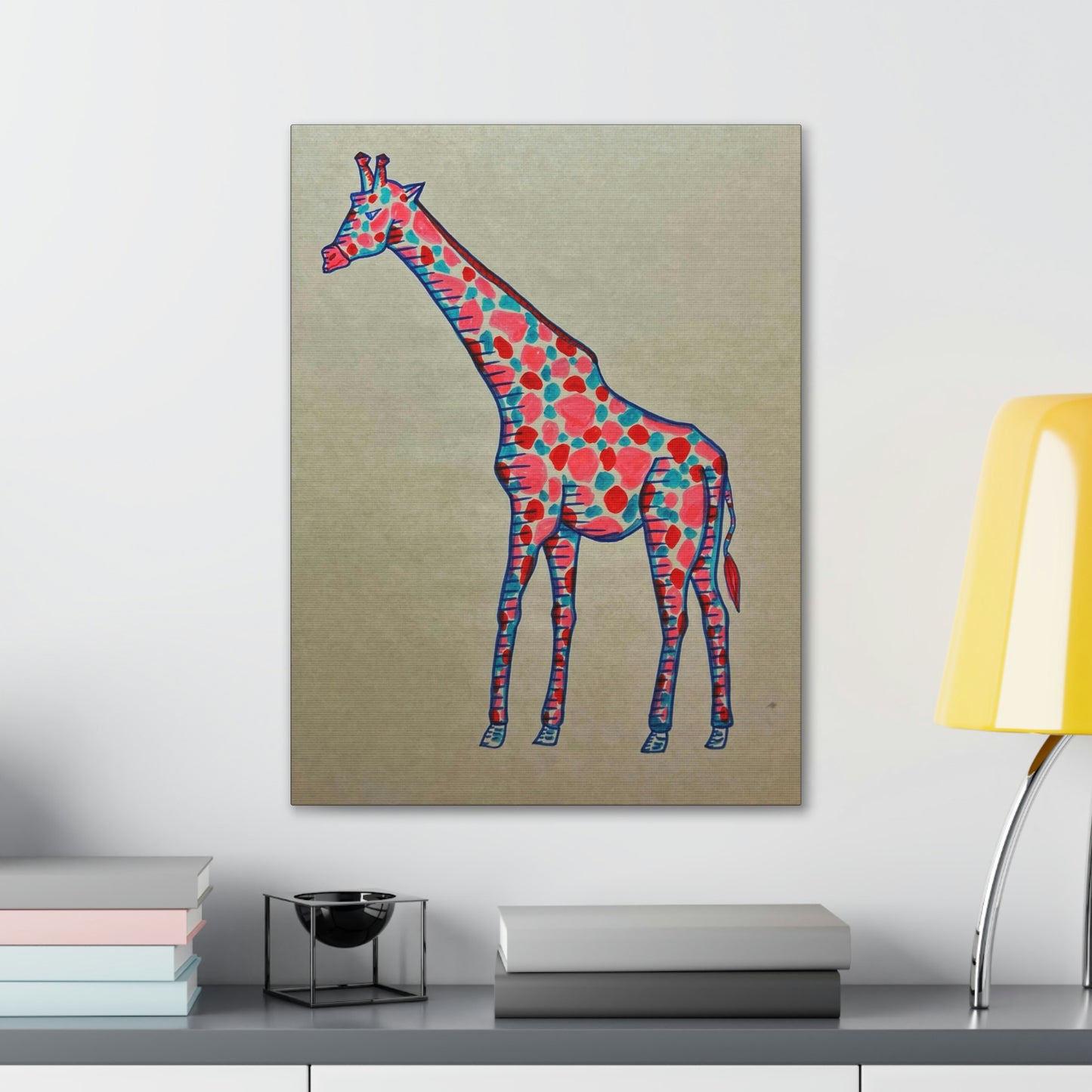 Moody Giraffe Fashion, Abstract, Surreal, Friendship, Inspiration Wall Art
