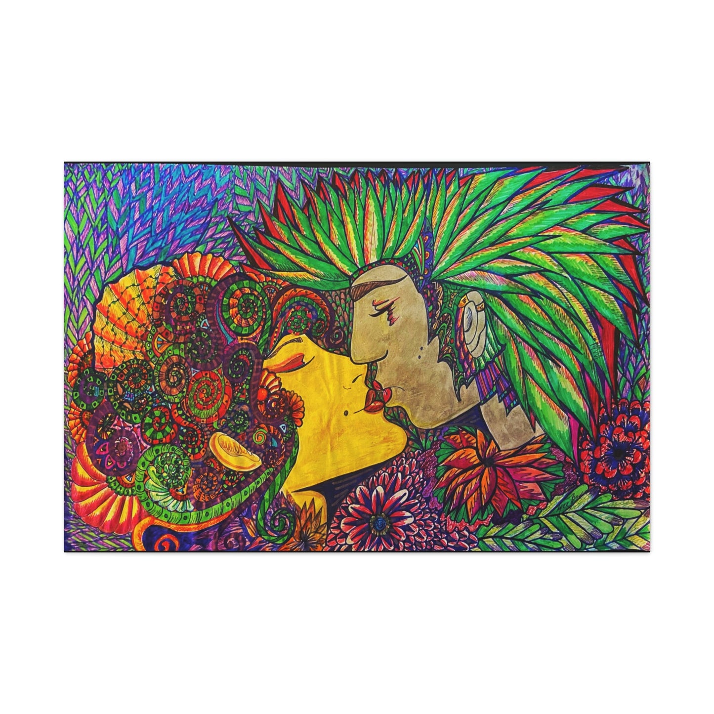 Romantic Kiss Fashion, Abstract, Surreal, Friendship, Inspiration Wall Art