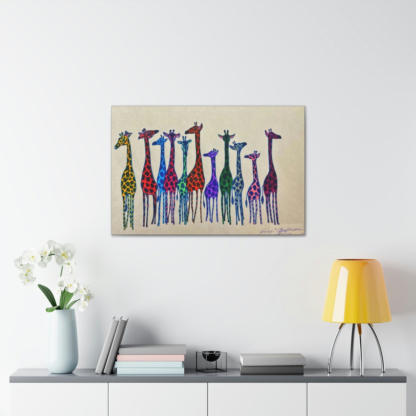 Sorority Giraffe Fashion, Abstract, Surreal, Friendship, Inspiration Wall Art