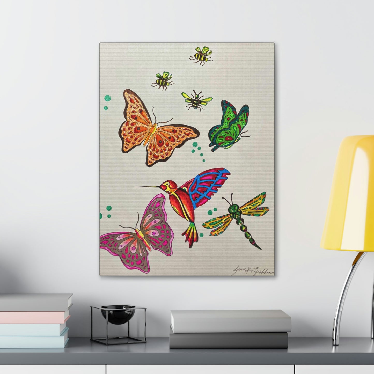 The Gardens Work Force, Humming Bird, Insects, Fashion, Abstract, Surreal, Friendship, Inspiration Wall Art