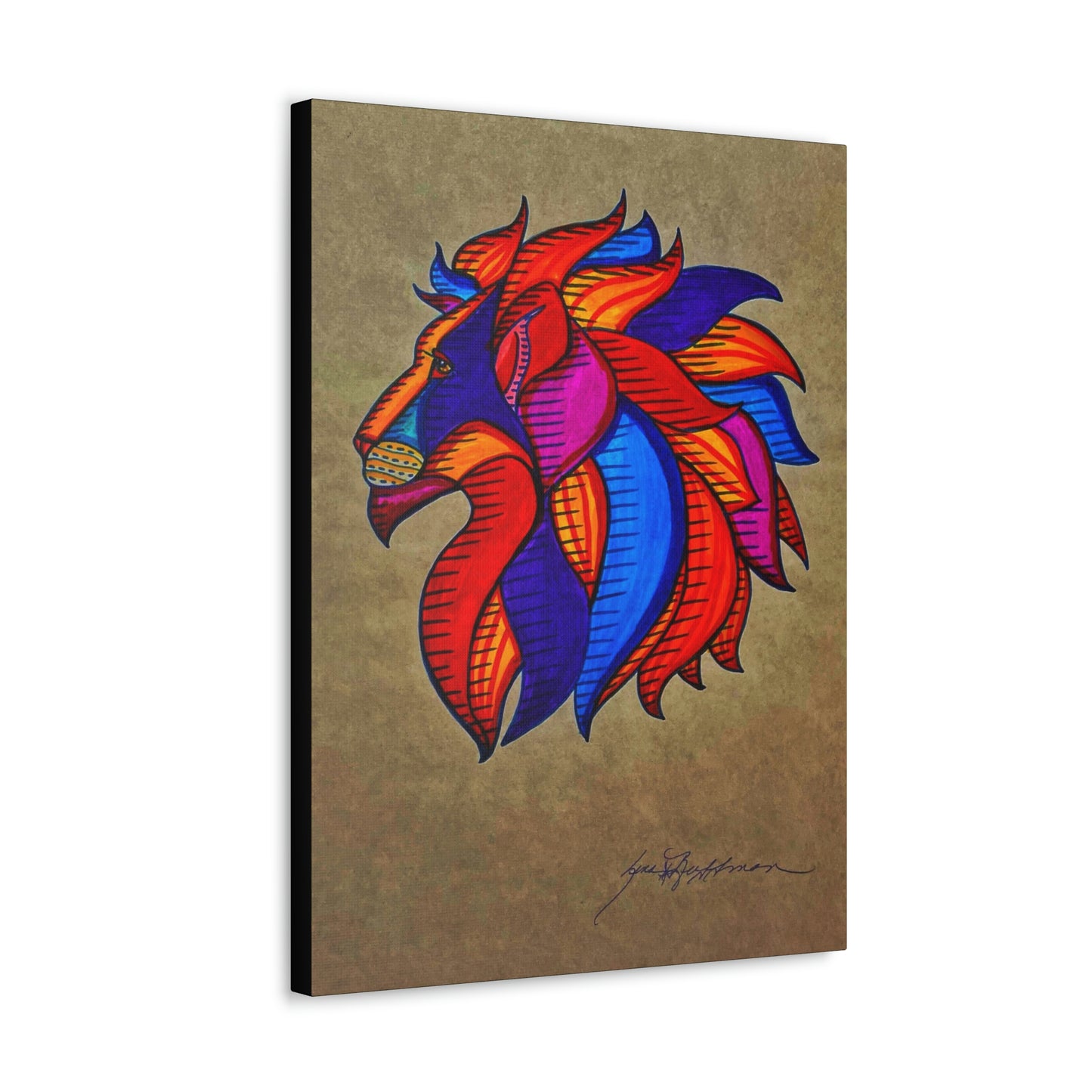 Prestigious Lion Fashion, Abstract, Surreal, Friendship, Inspiration Wall Art