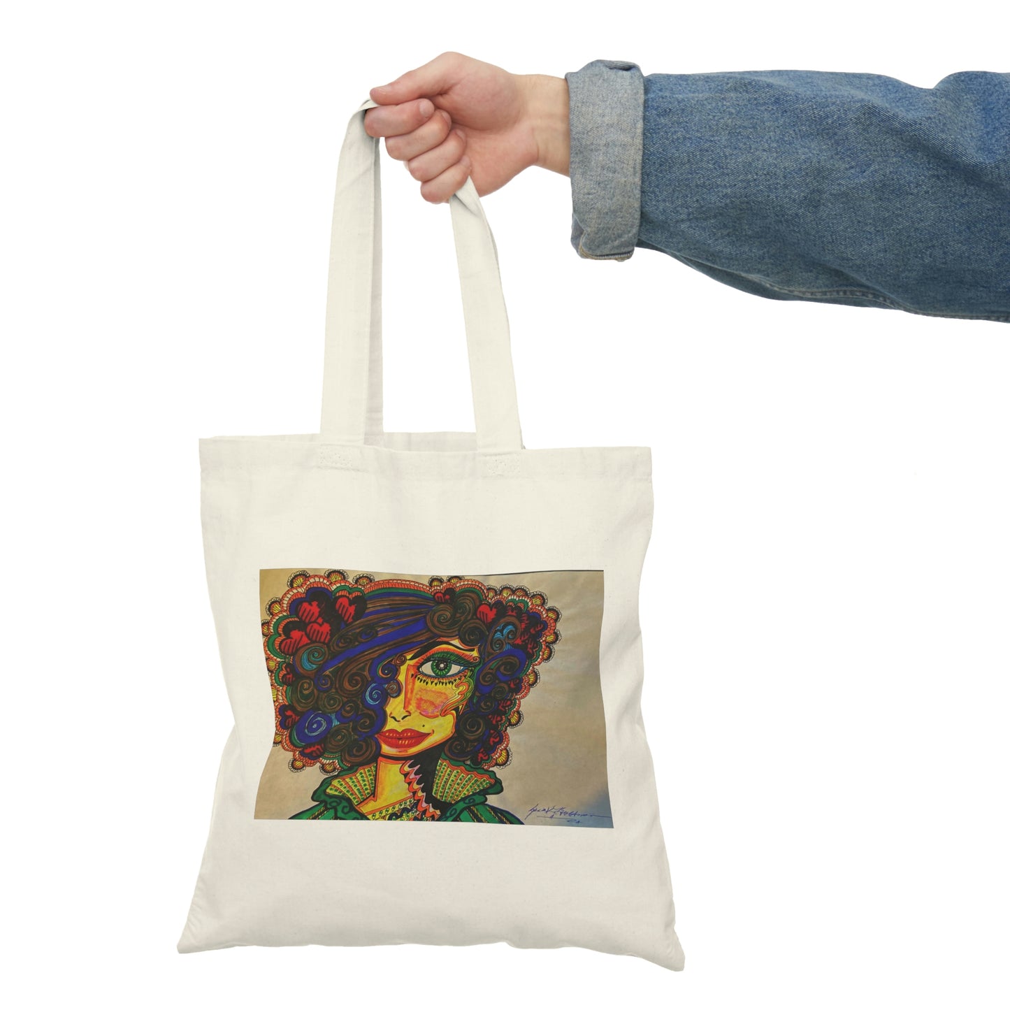 Abstract, Surreal Women Natural Tote Bag, Aesthetic Canvas Bag Shopping Bag, Birthday Gift Bag, Bridal Gift Tote Bag, Library Bag.