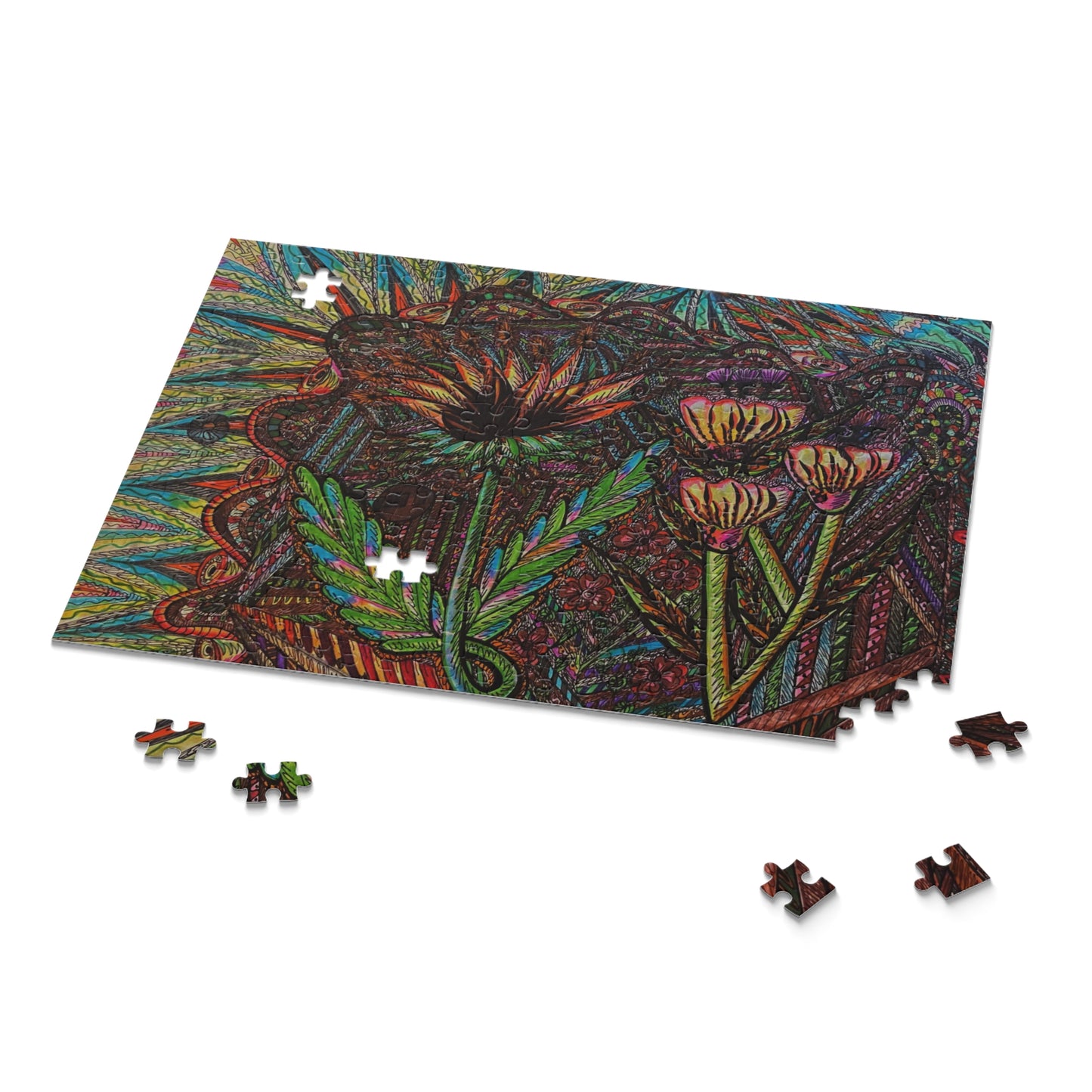 Abstract Surreal Floral Puzzle (120, 252, 500-Piece)JigSaw Puzzle, Birthday Gift, Gifts For Bridesmaids