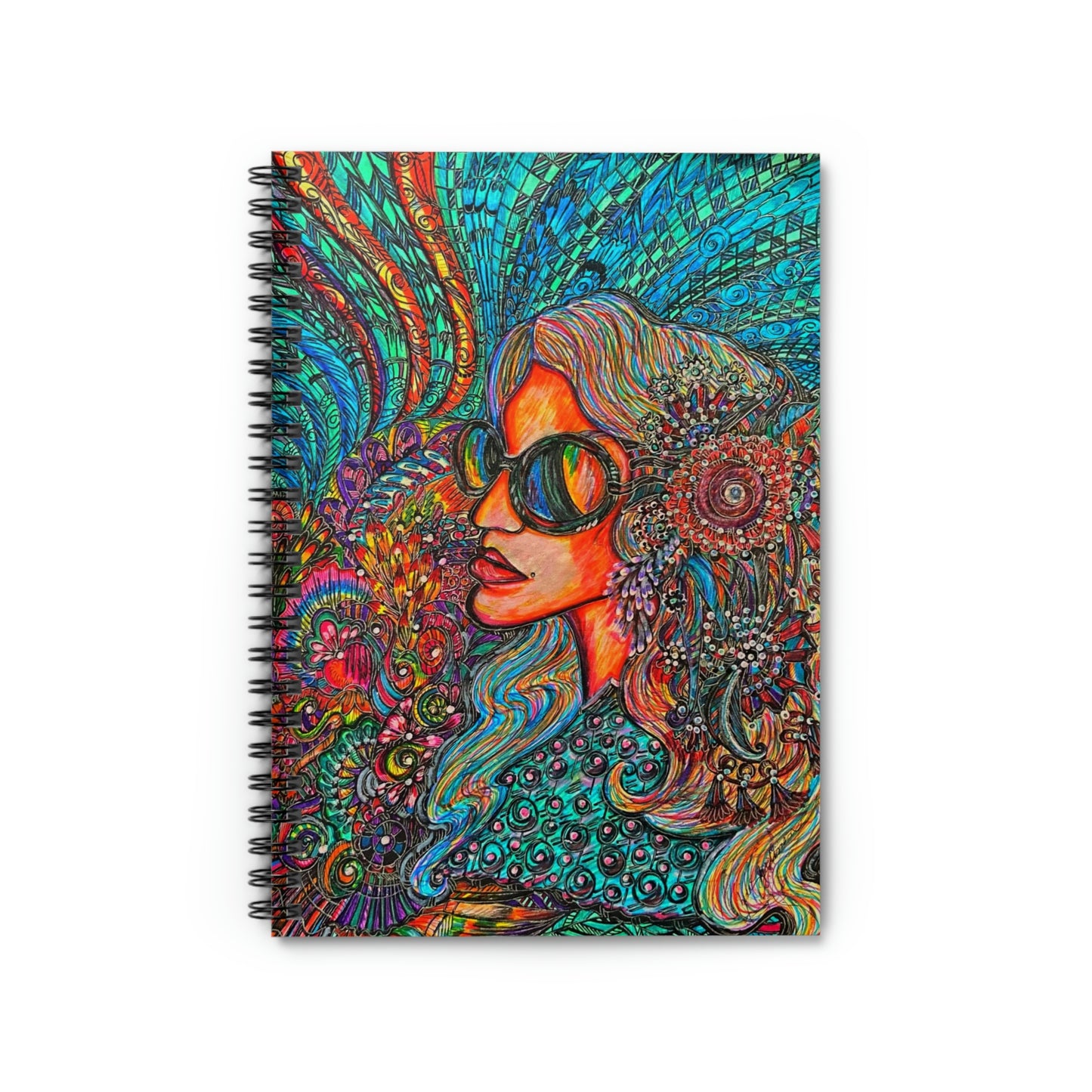 Living In Harmony, Beautiful Women Spiral Notebook - Ruled Line