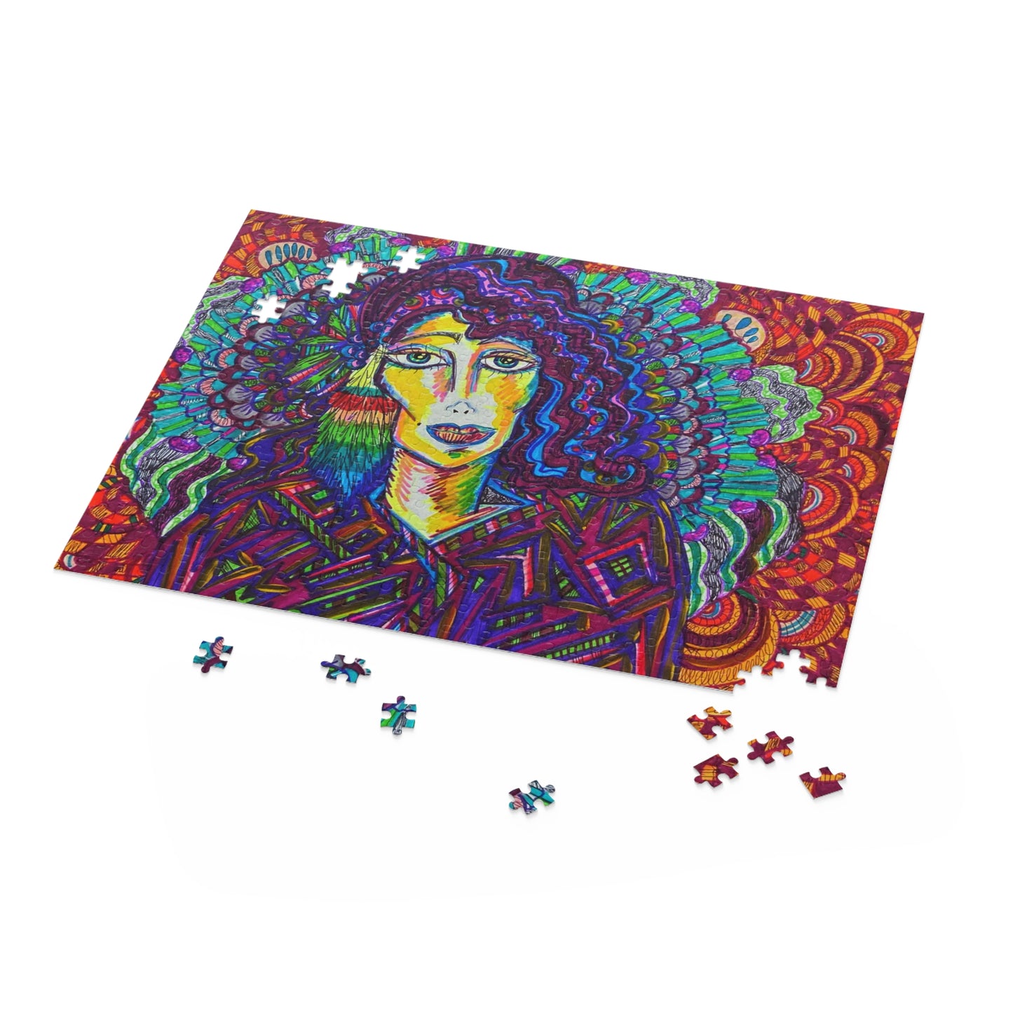 Abstract Surreal Spiritual Guide Puzzle (120, 252, 500-Piece)JigSaw Puzzle, Birthday Gift, Gifts For Bridesmaids