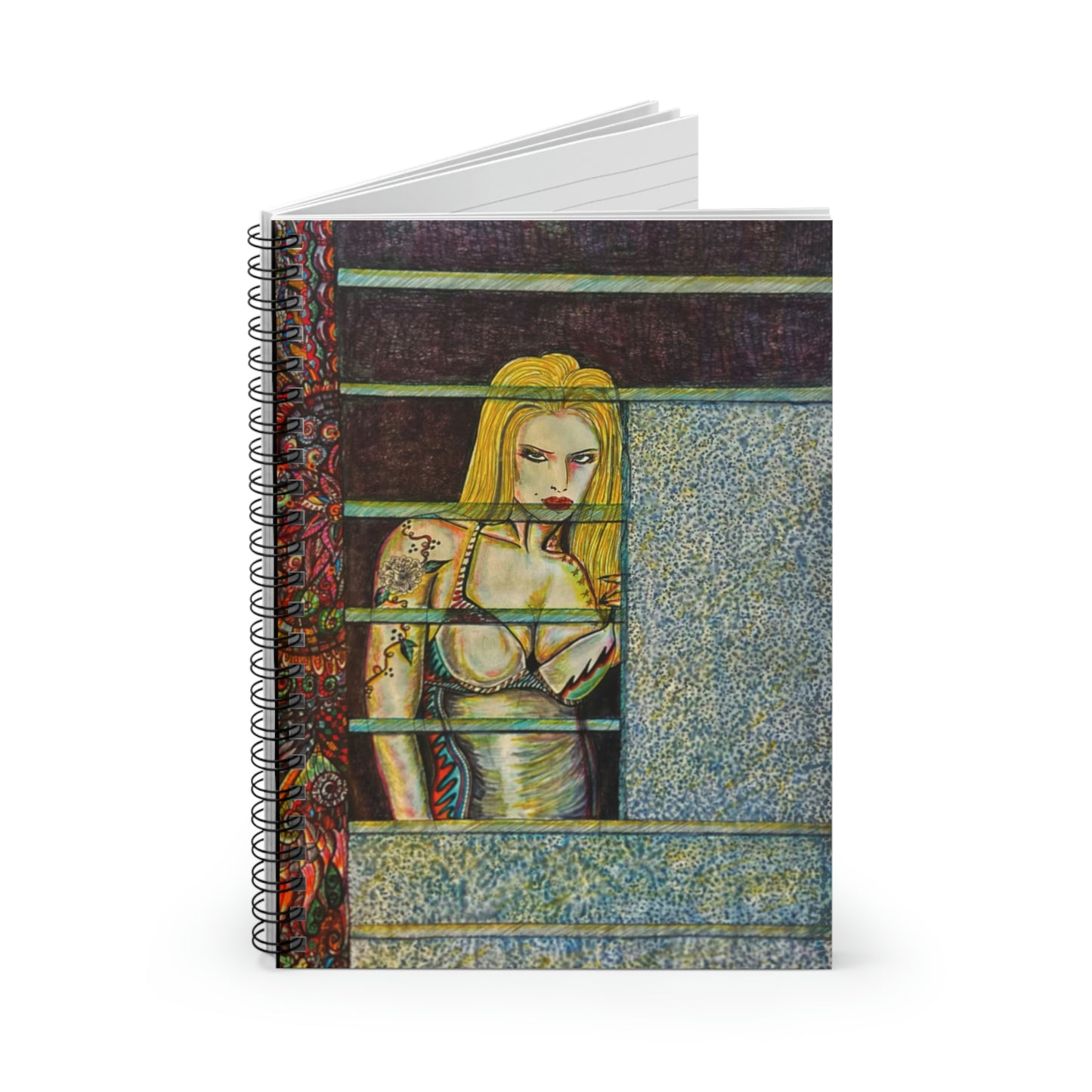 Abstract, Surreal Woman Spiral Notebook - Ruled Line
