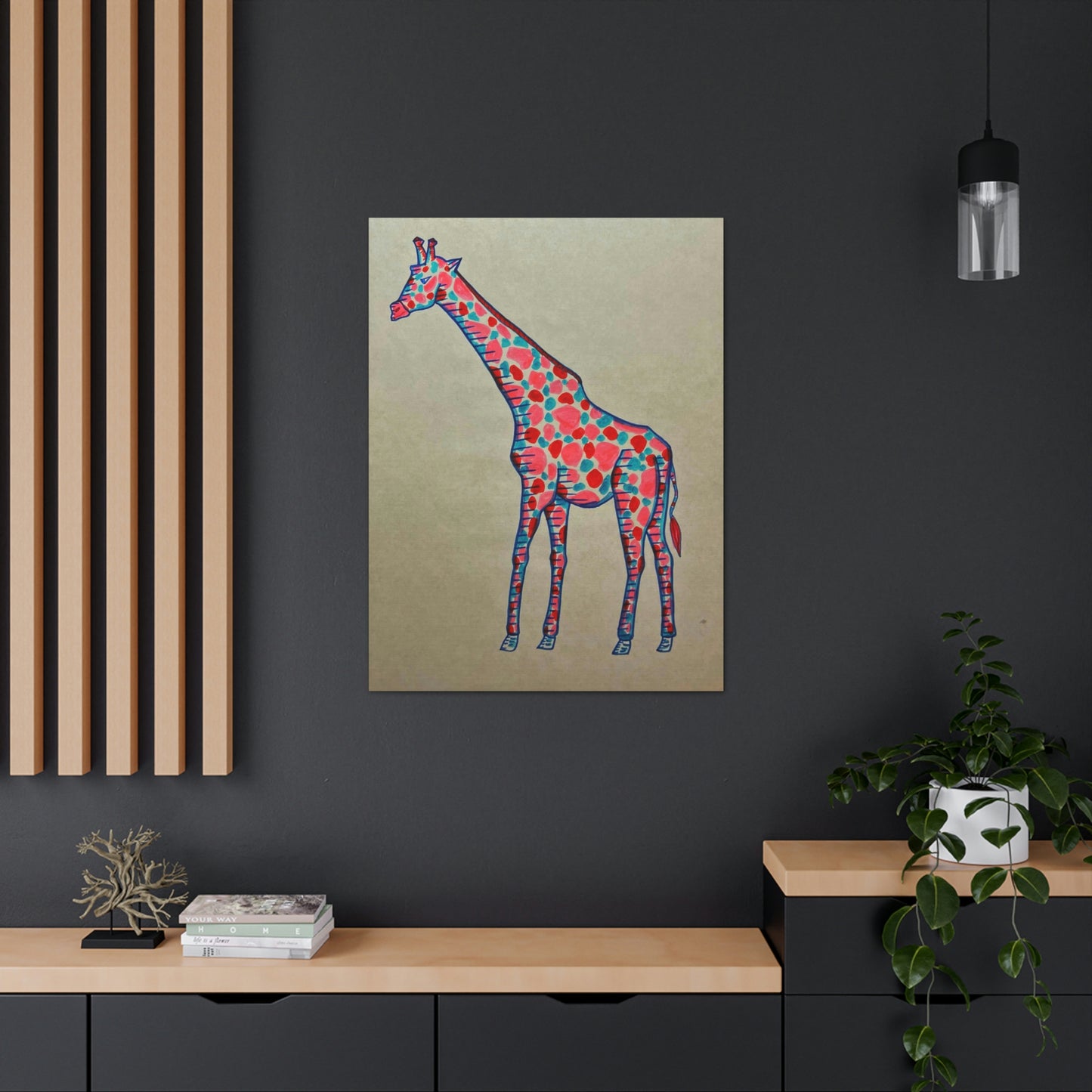 Moody Giraffe Fashion, Abstract, Surreal, Friendship, Inspiration Wall Art