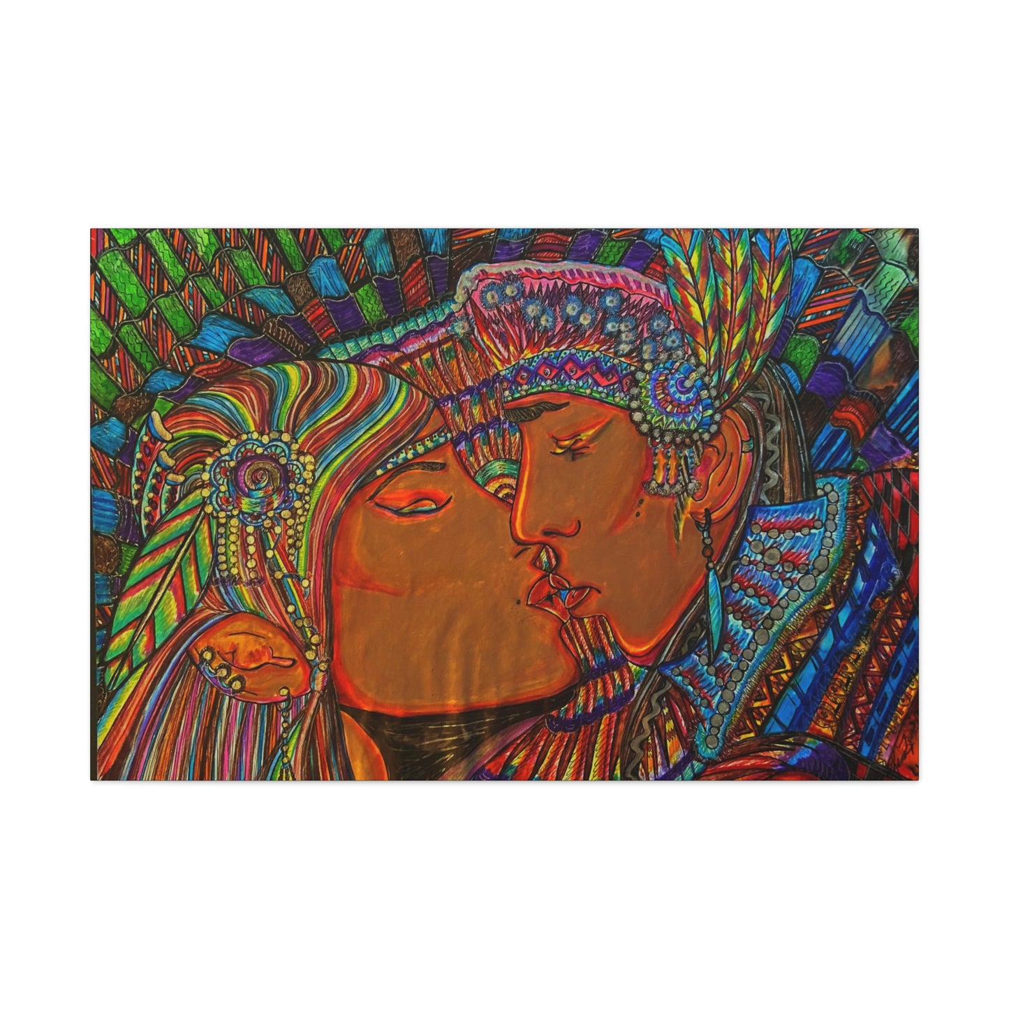 Romantic Kiss Fashion, Abstract, Surreal, Friendship, Inspiration Wall Art